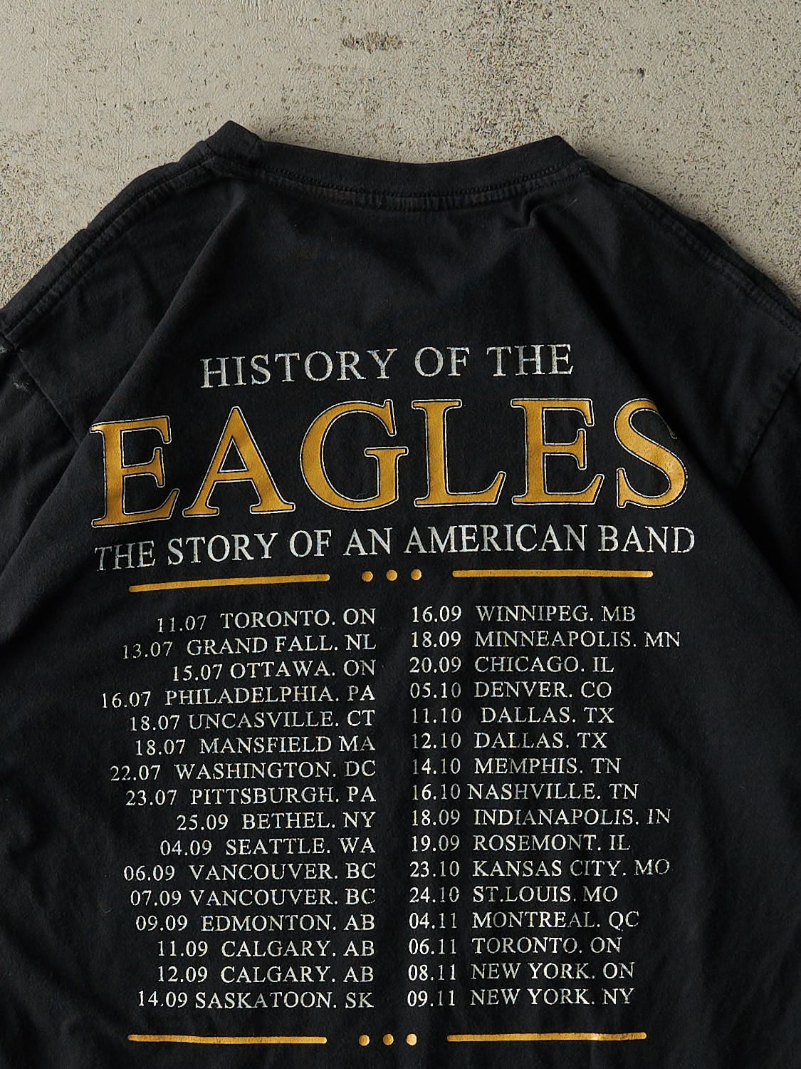 Vintage Y2K Black Eagles Band Tee (M/L) - Image 4