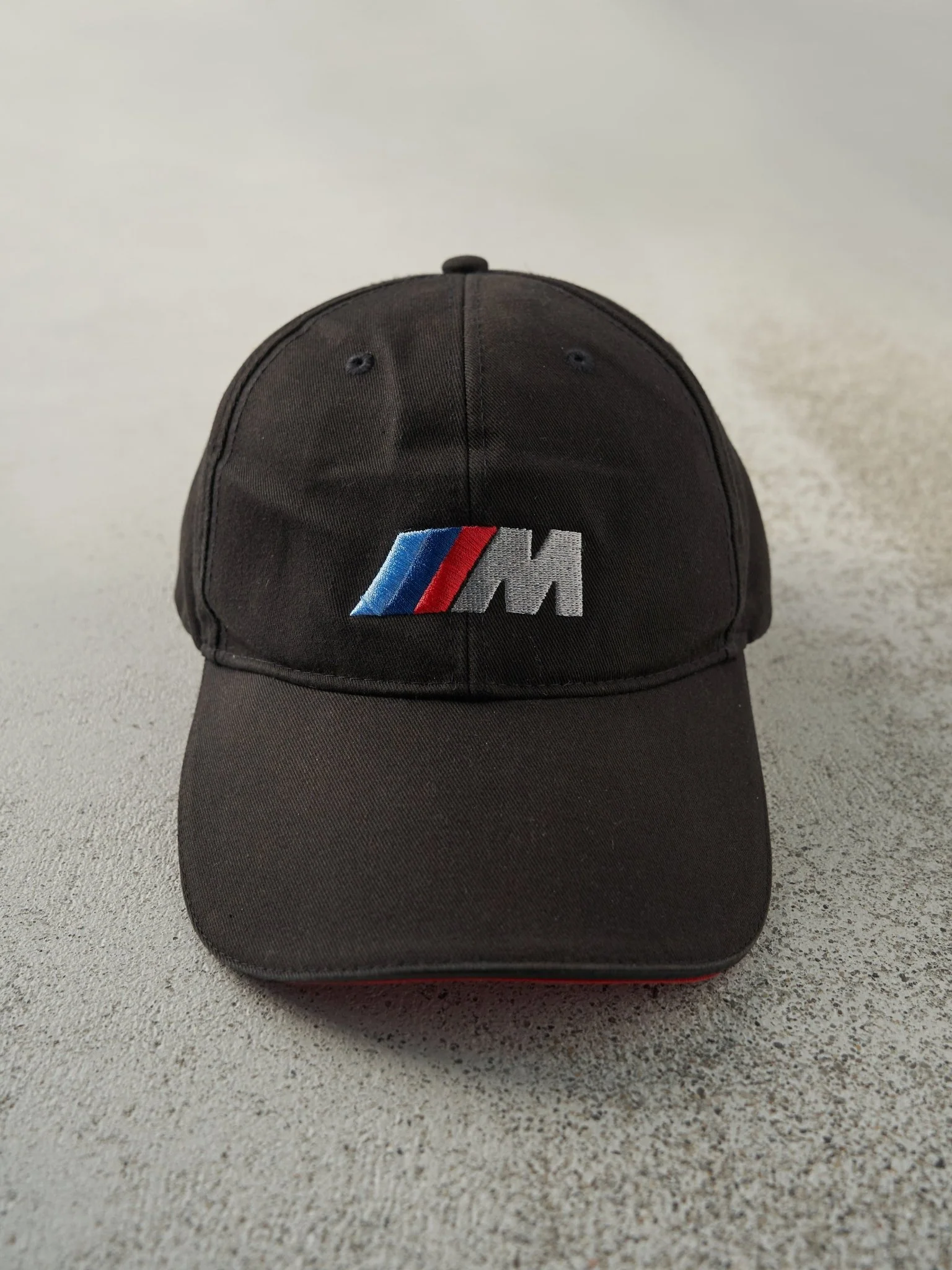 Vintage Y2K Black Embroidered BMW M Series Strapback Hat