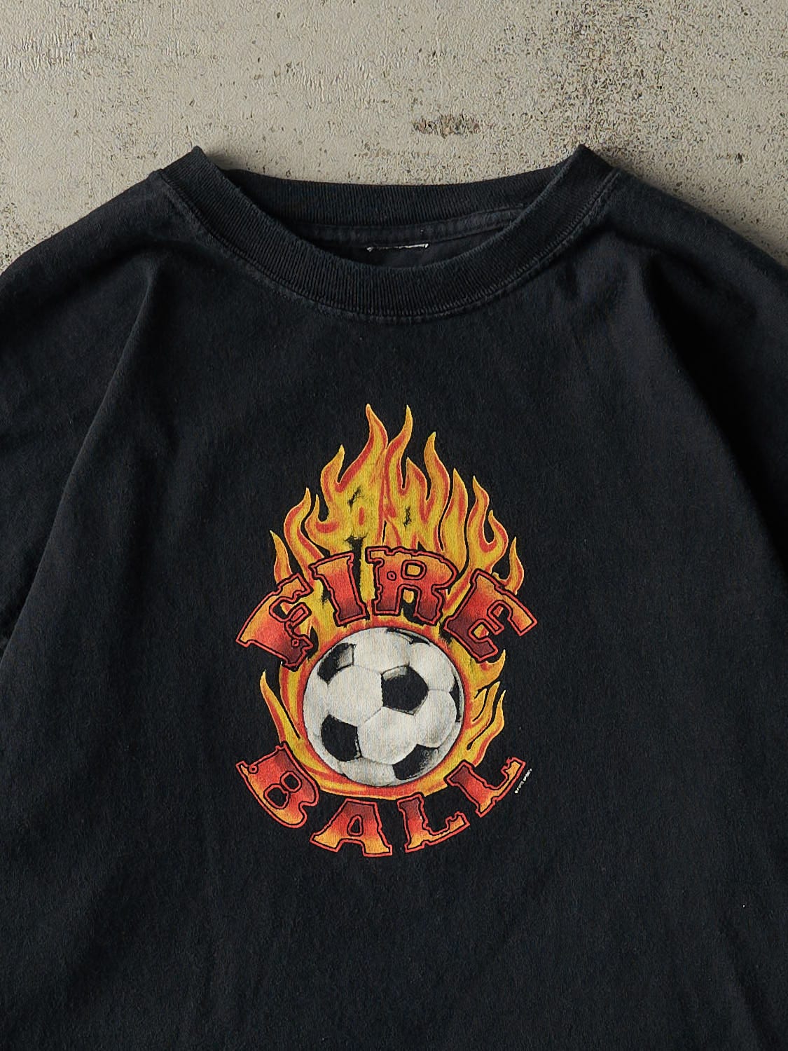 Vintage Y2K Black Fire Ball Long Sleeve (L) - Image 3