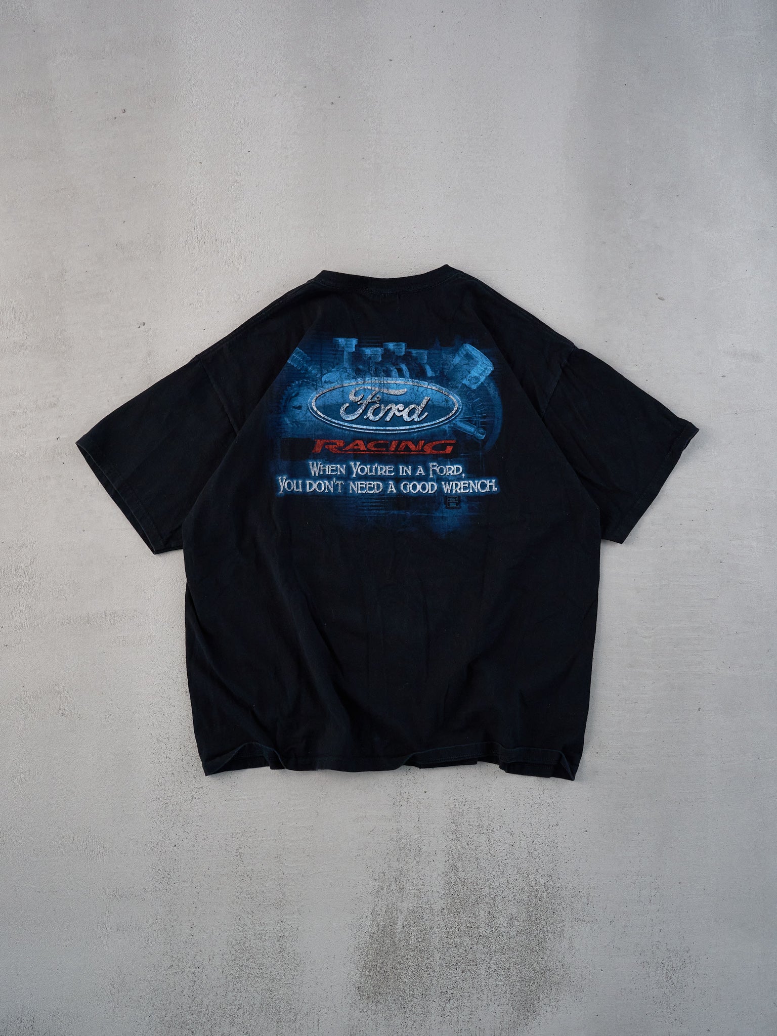 Vintage Y2k Black Ford Racing Graphic Tee (L) - Image 2