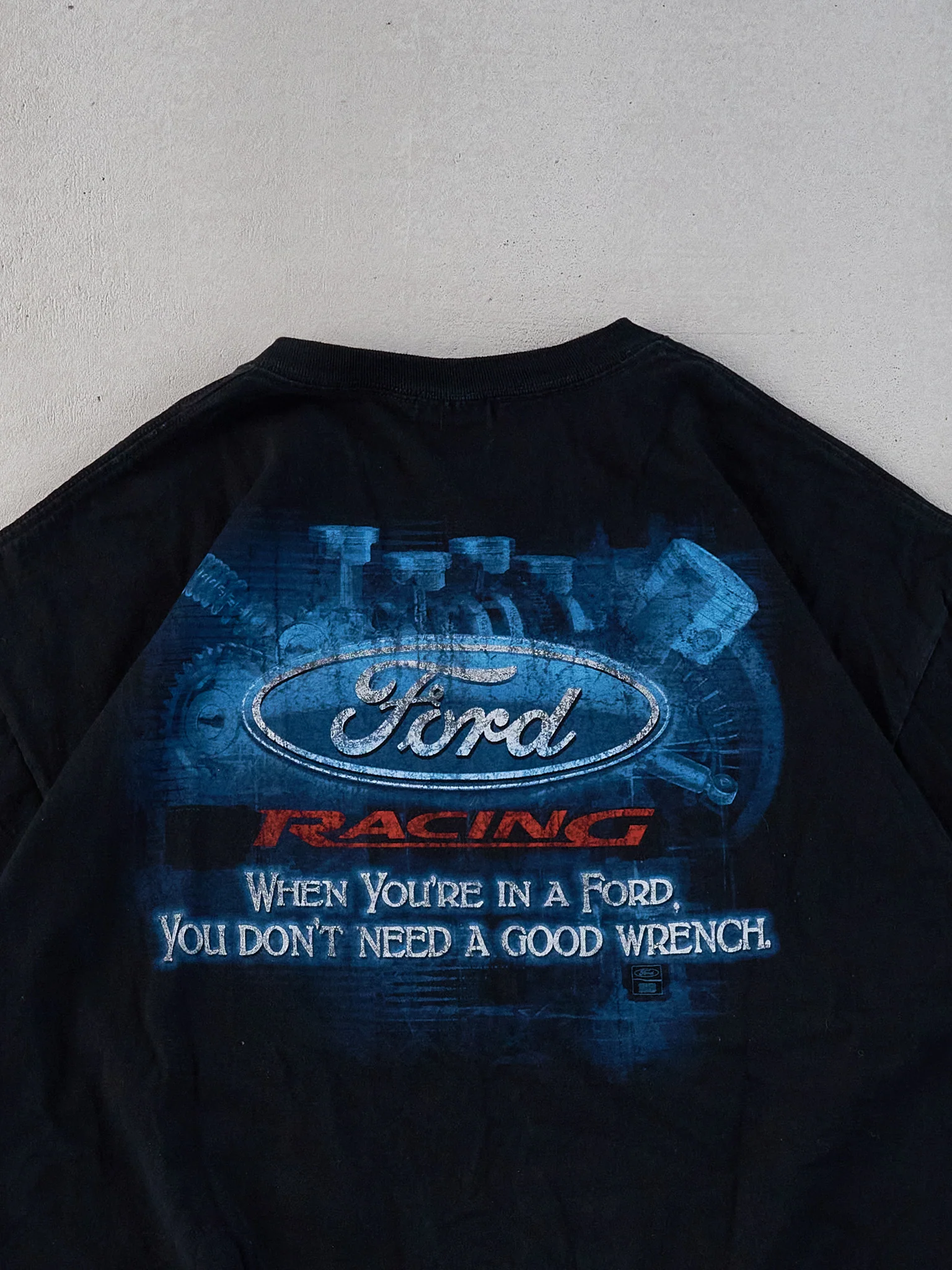 Vintage Y2k Black Ford Racing Graphic Tee (L) - Image 4