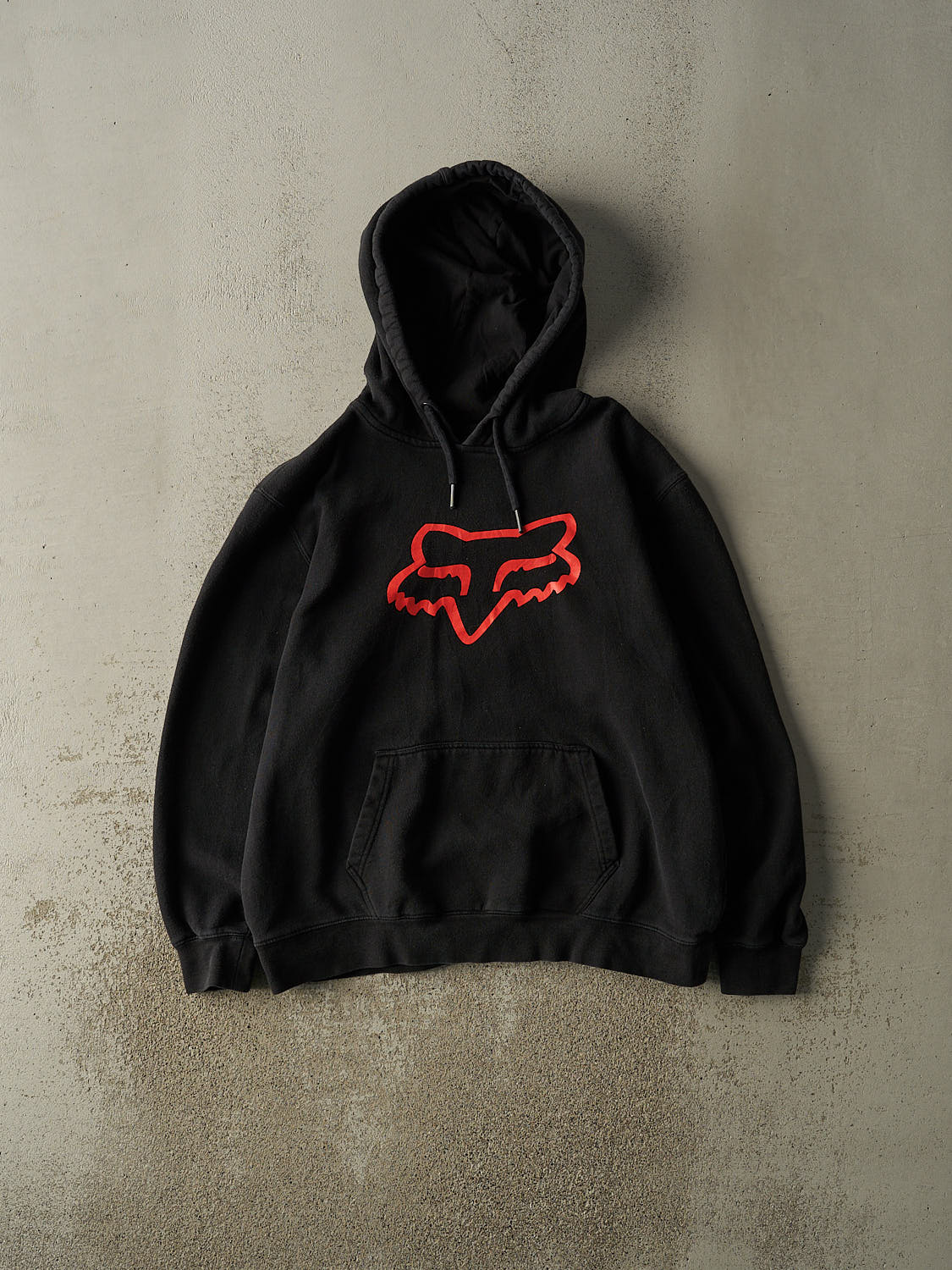 Vintage Y2K Black Fox Racing Hoodie (L/XL)