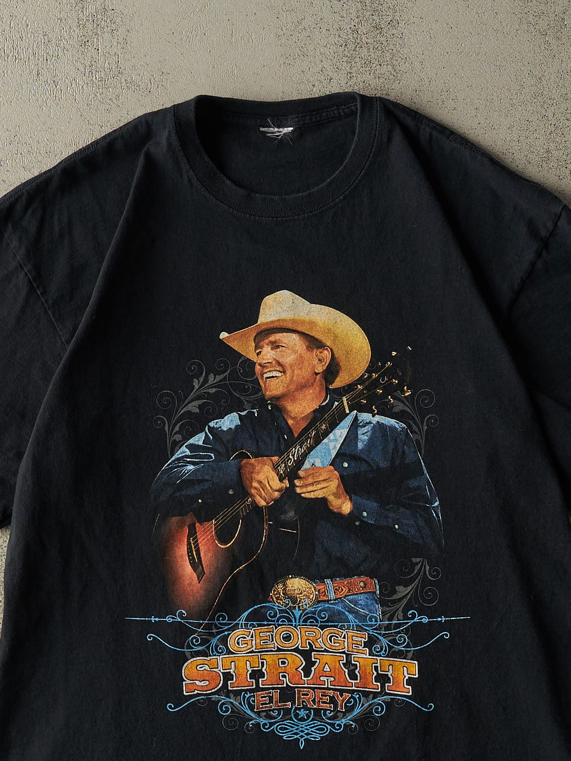 Vintage Y2K Black George Strait "El Rey" Tee (L/XL) - Image 3