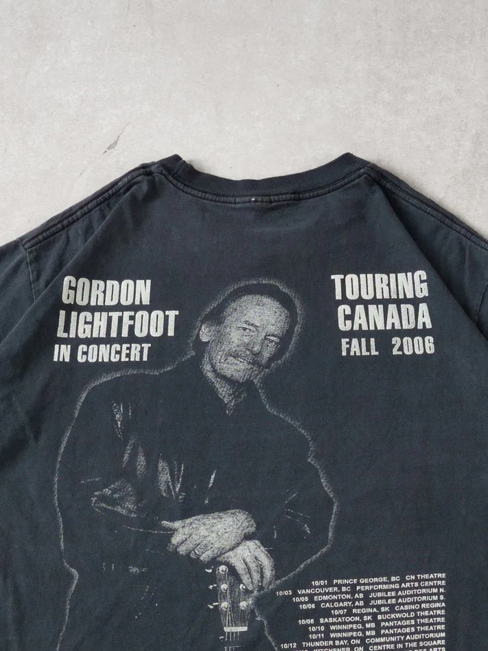 Vintage Black Gordon Lightfoot Concert Tee (M) - Image 4