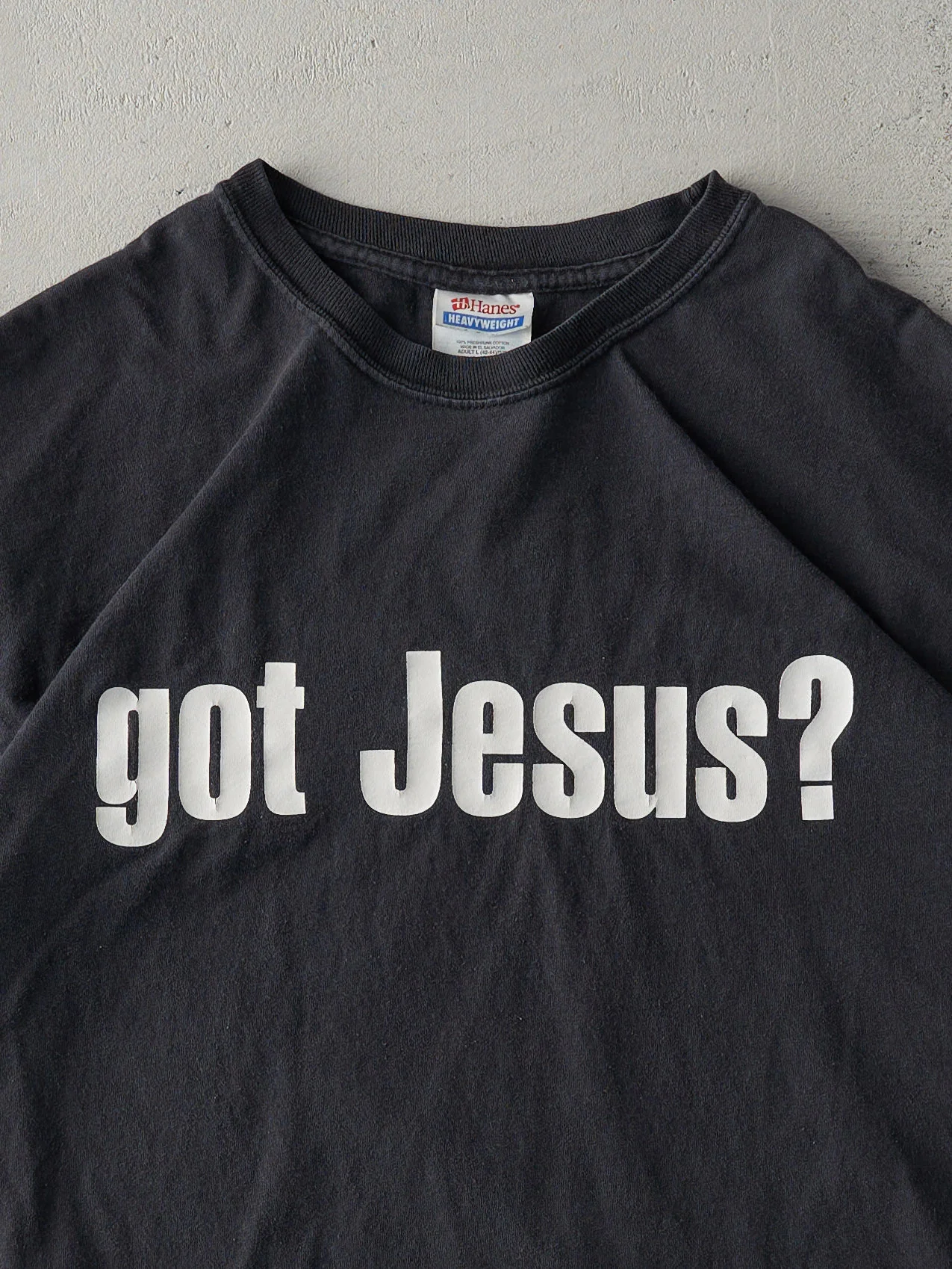 Vintage Y2K Black "Got Jesus?" Tee (M) - Image 2