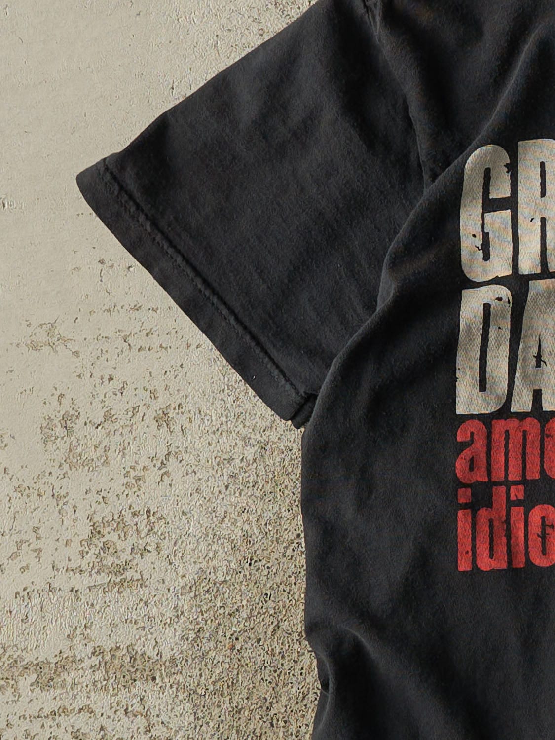 Vintage Y2K Black Green Day American Idiot Tee (S) - Image 3