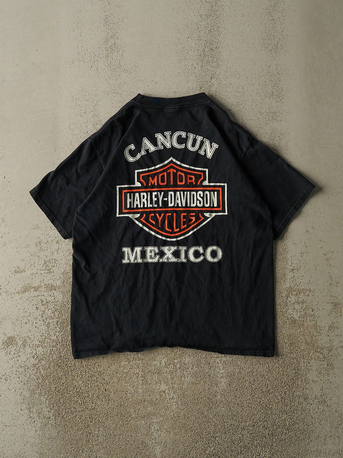 Vintage 90s Black Harley Davidson Cancun Mexico Tee (M/L) - Image 2