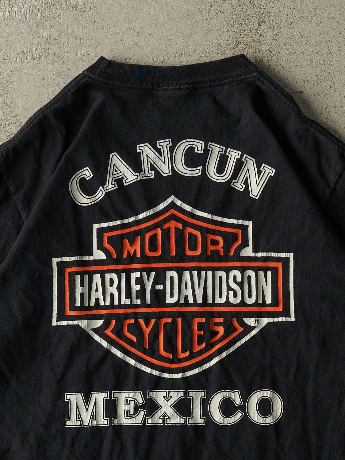 Vintage 90s Black Harley Davidson Cancun Mexico Tee (M/L) - Image 4