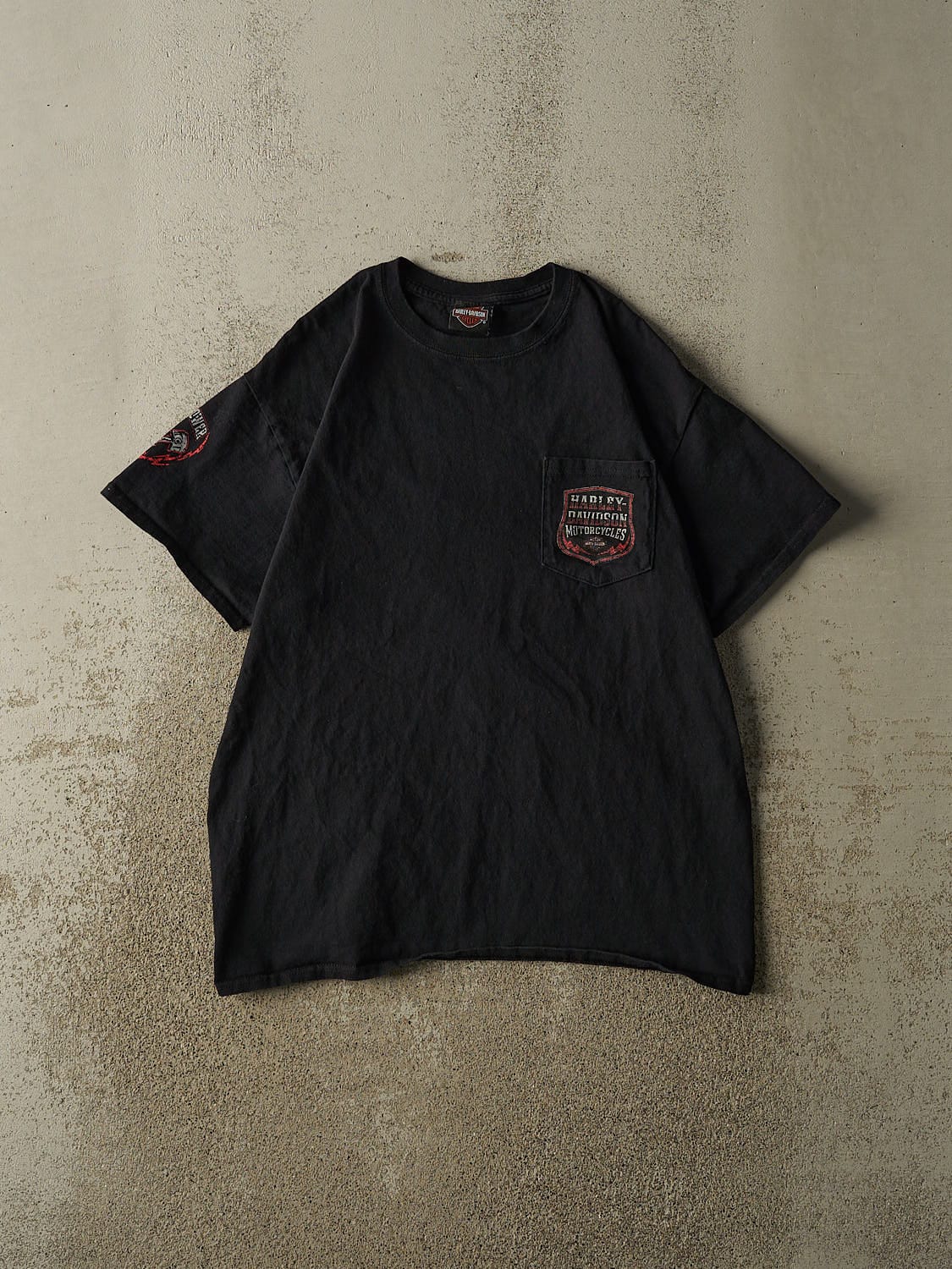 Vintage Y2K Black Harley Davidson Florida Pocket Tee (M/L)
