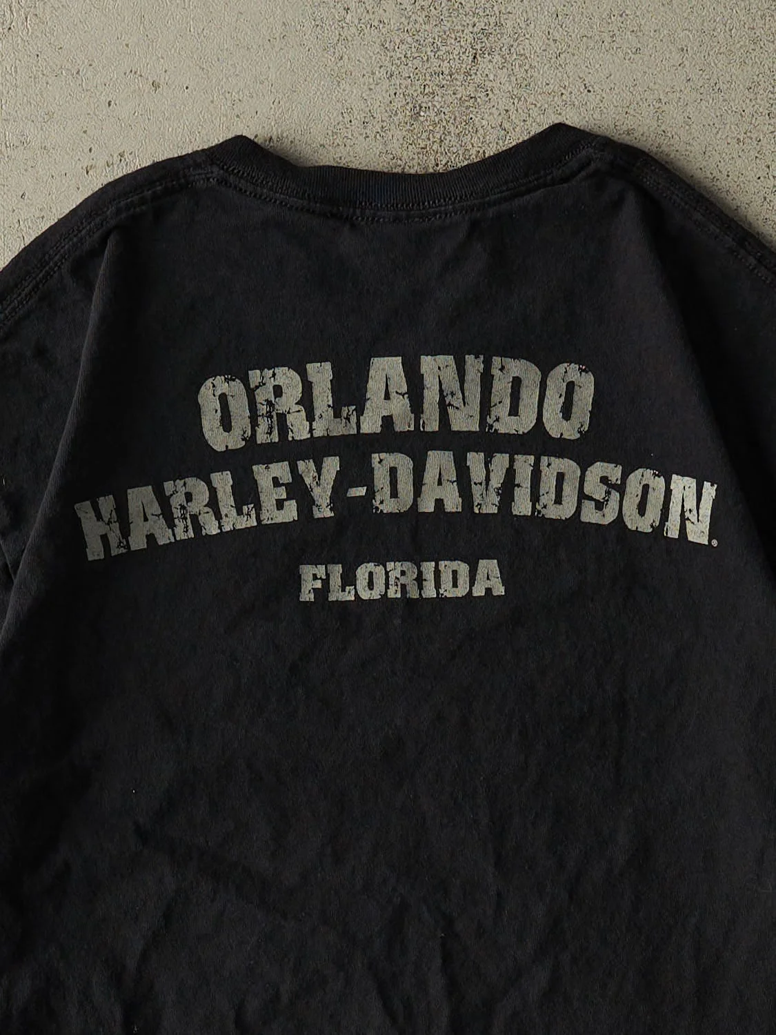 Vintage Y2K Black Harley Davidson Florida Pocket Tee (M/L) - Image 4