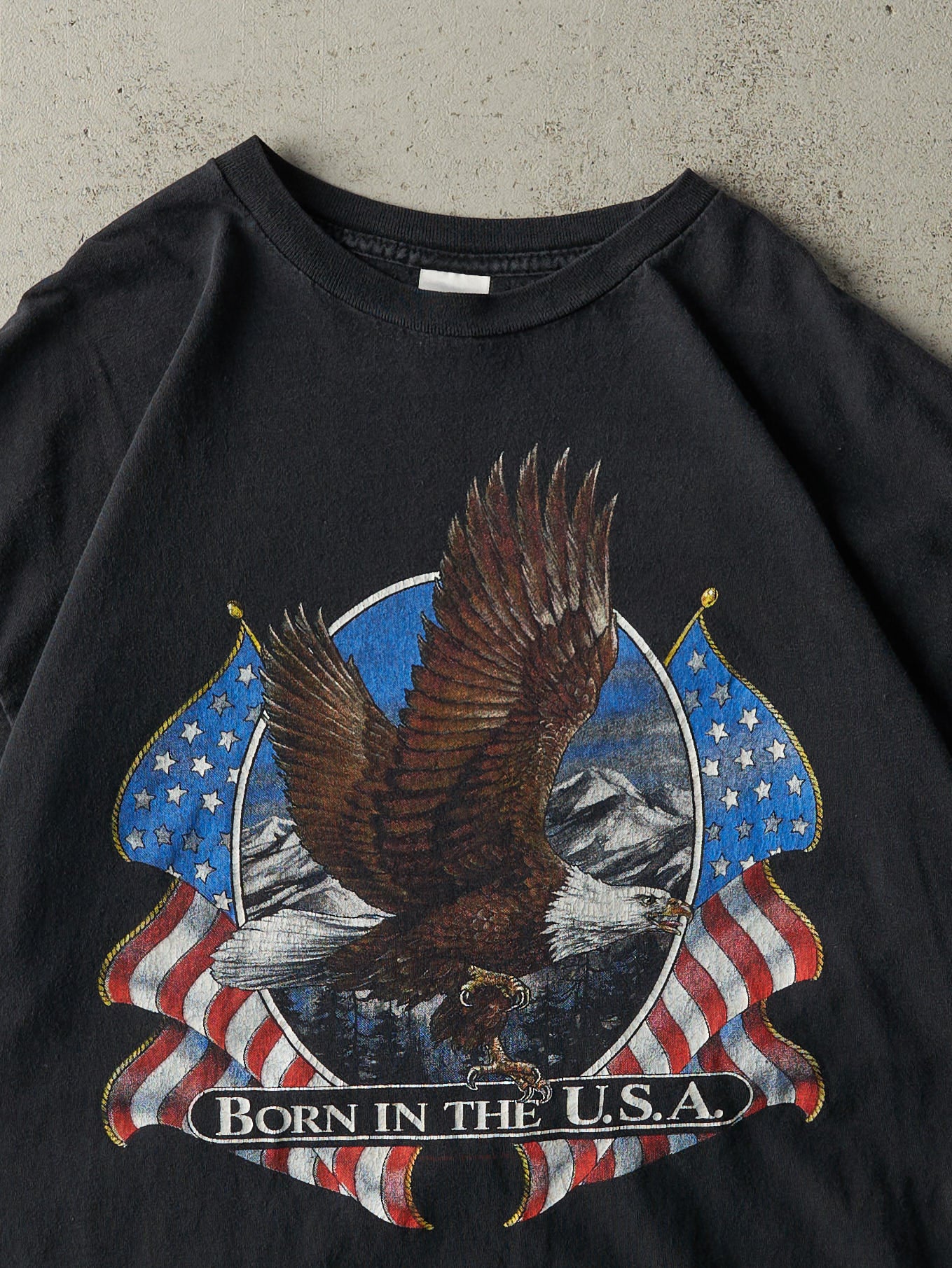 Vintage Y2K Black Hudson Leather Born in the USA Tee (L) - Image 3