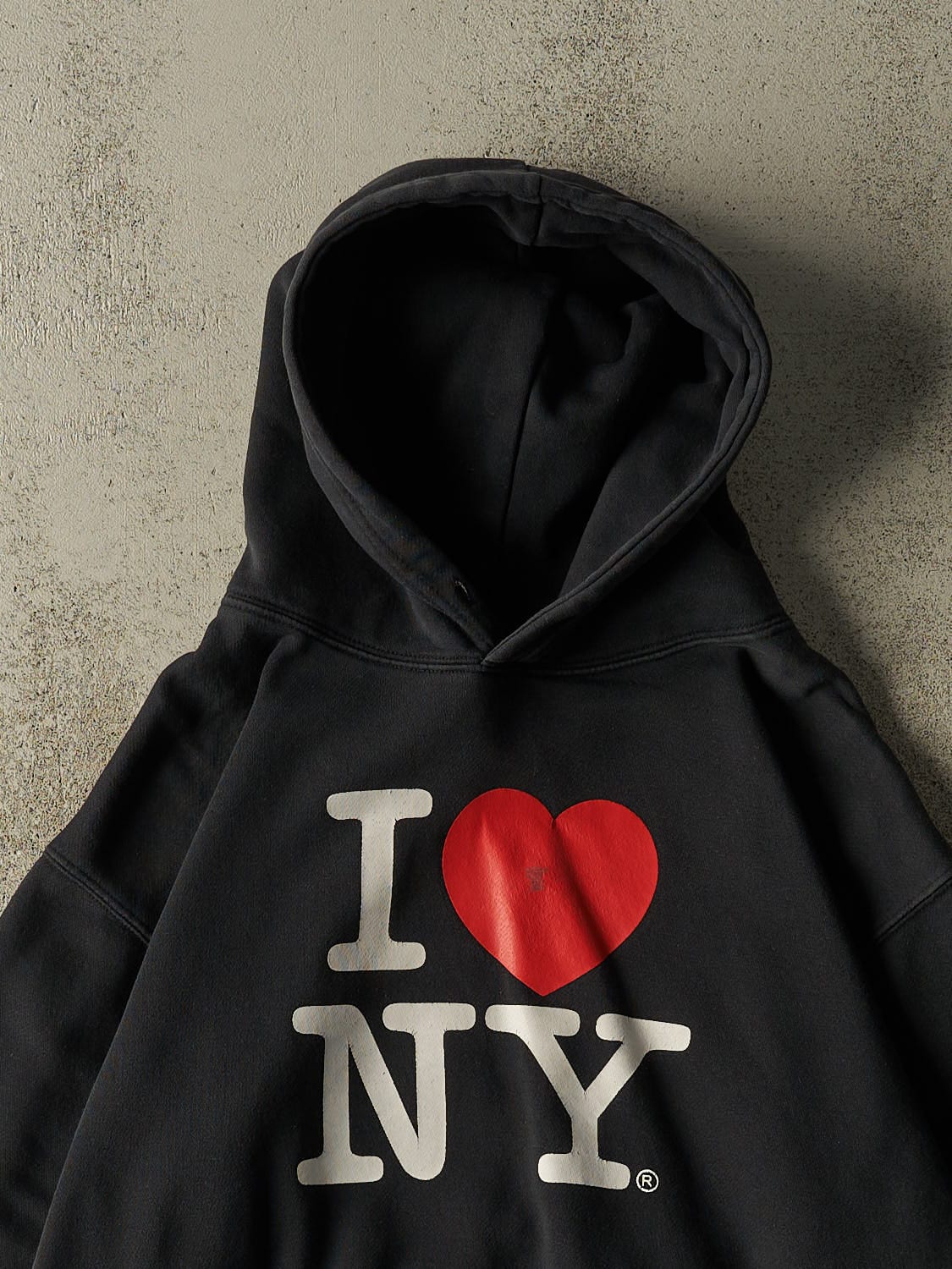 Vintage Y2K Black "I LOVE NY" Hoodie (S/M) - Image 2