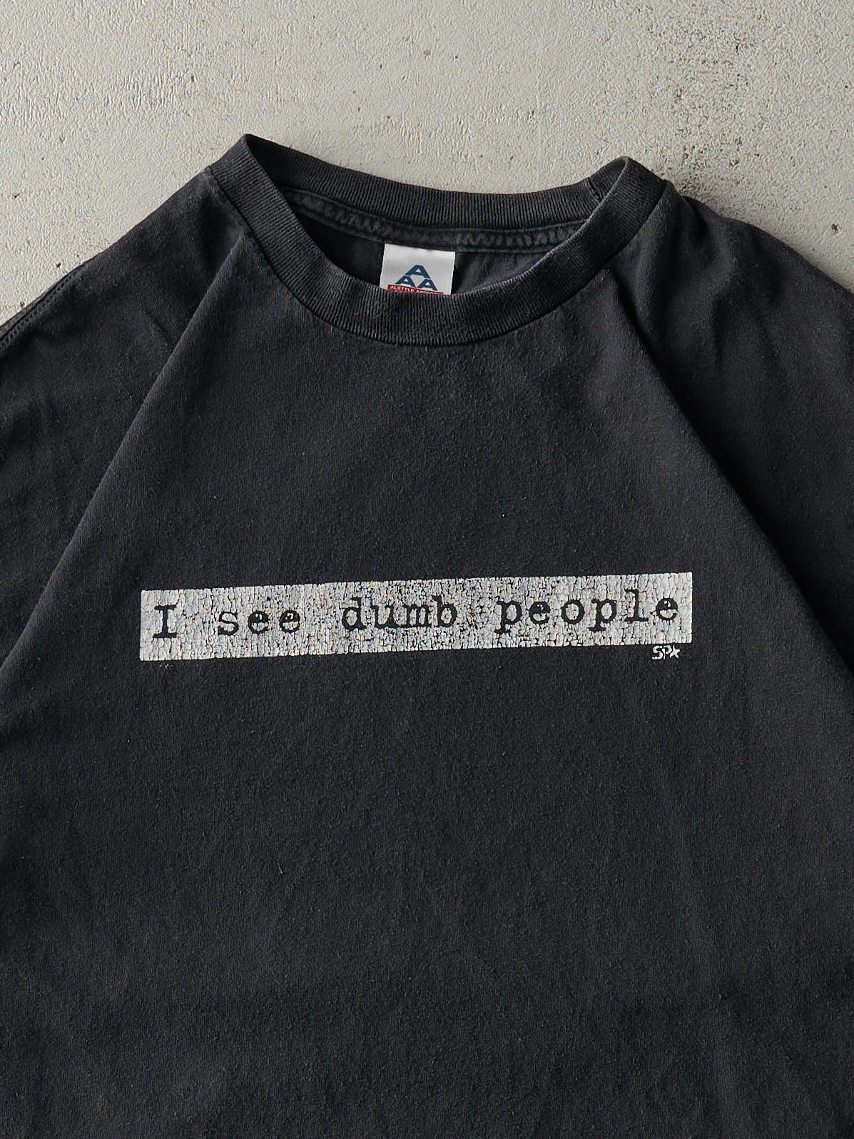 Vintage Y2K Black "I See Dumb People" Tee (M/L) - Image 3