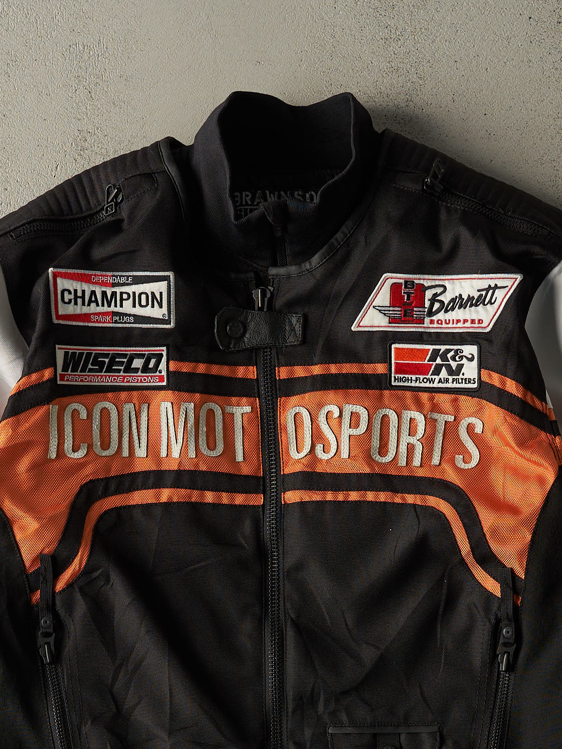 Vintage Y2K Black Icon Motor Sports Racing Jacket (XL) - Image 3