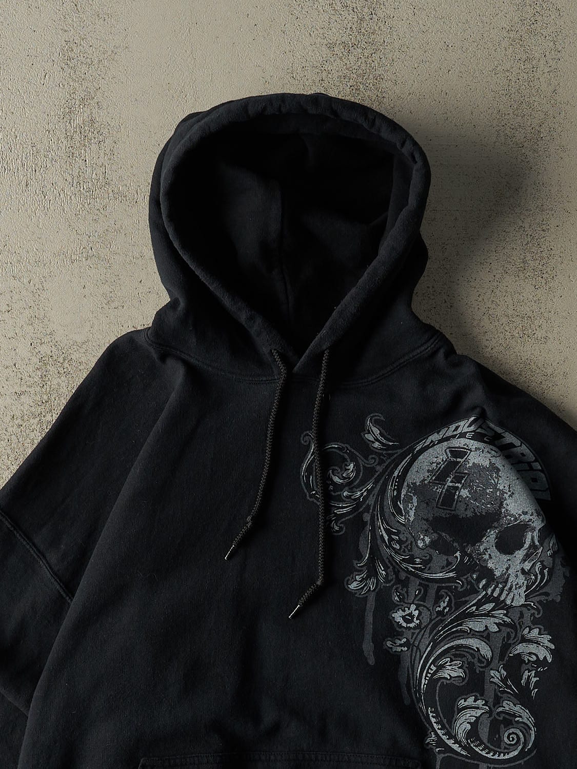 Vintage Y2K Black Industrial Injection Hoodie (L/XL) - Image 3