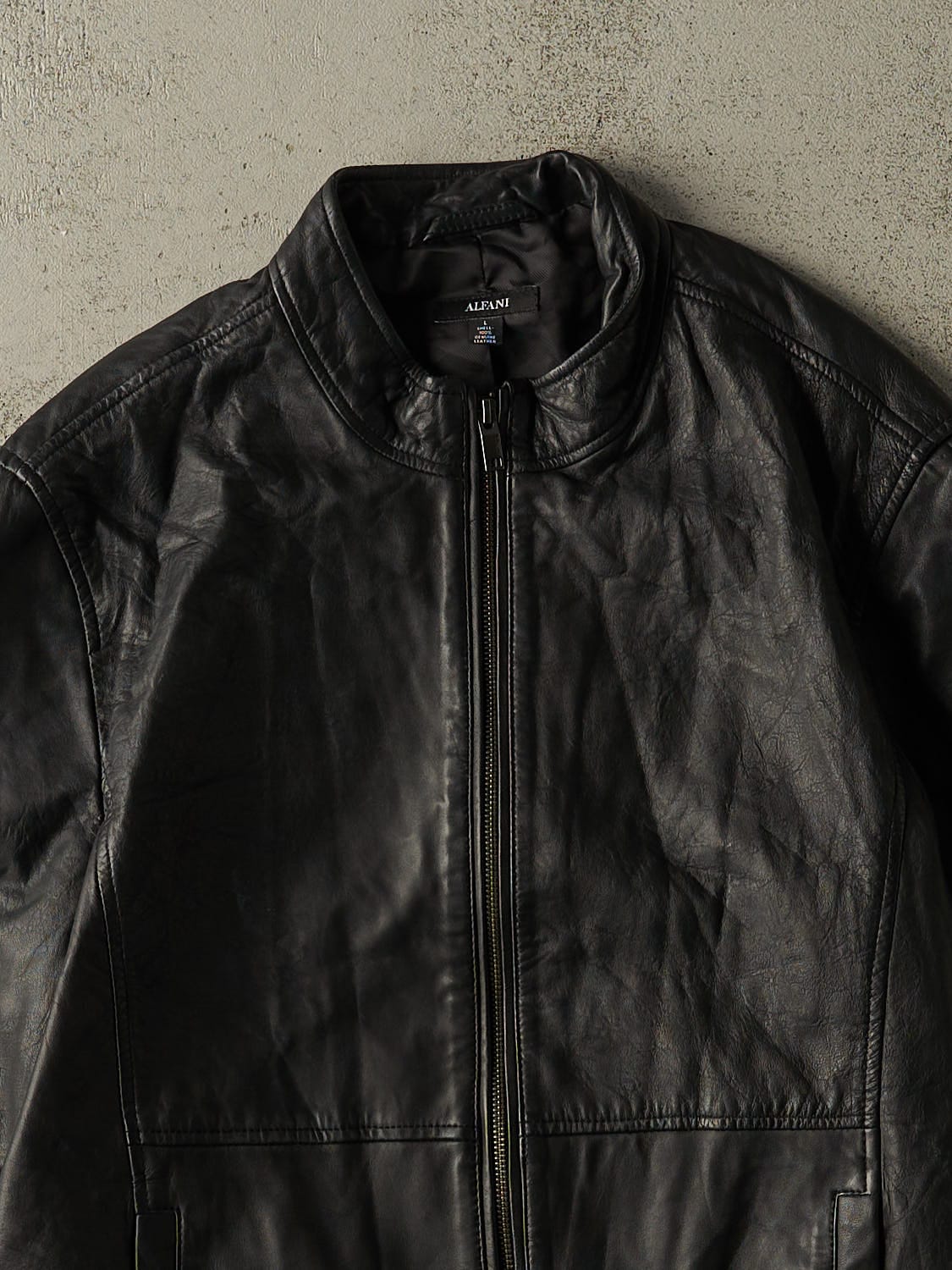 Vintage Y2K Black Leather Biker Style Jacket (M/L) - Image 2