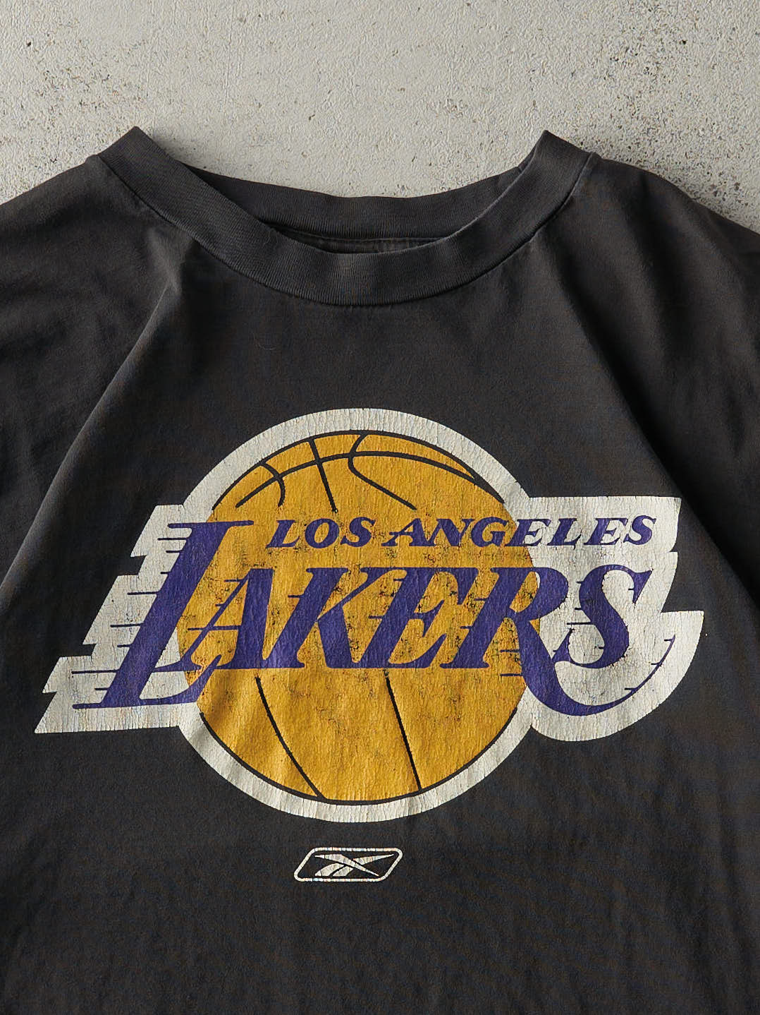 Vintage Y2K Black Los Angeles Laker Reebok Tee (L) - Image 2