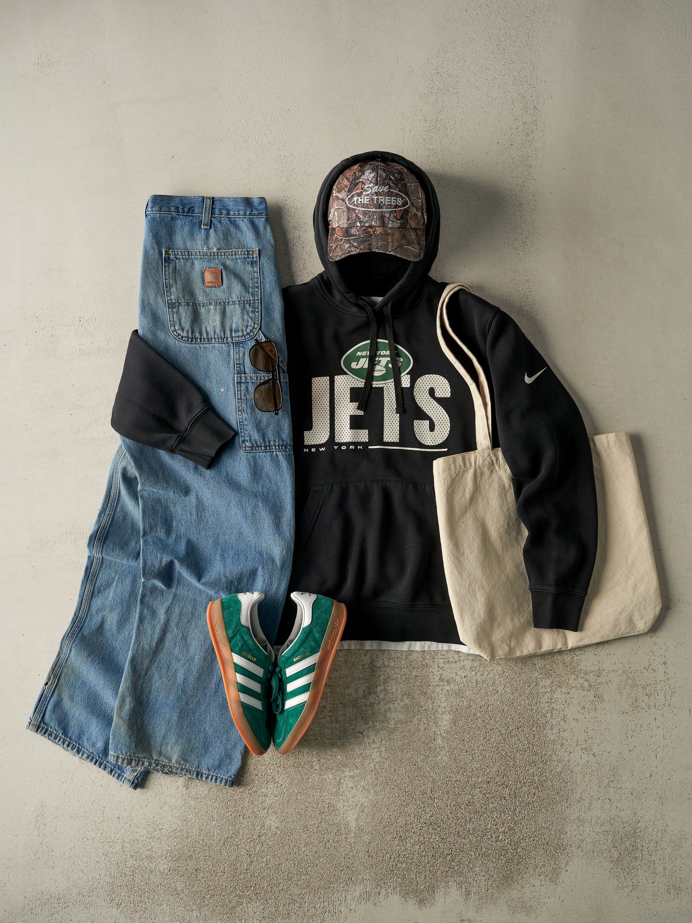 Vintage Y2K Black New York Jets Nike Hoodie (M) - Image 2