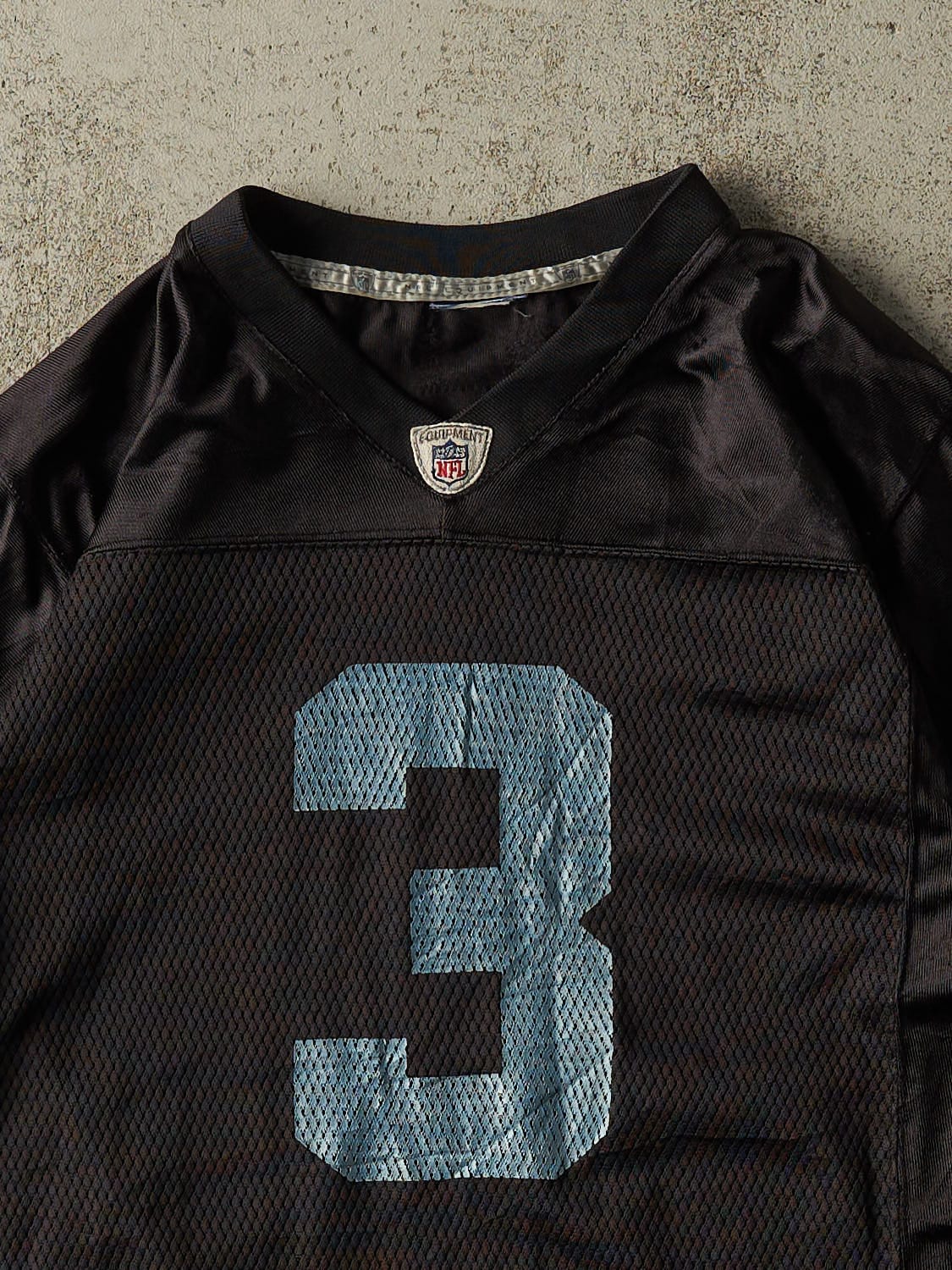 Vintage Y2K Black Oakland Raiders #3 Carson Palmer Football Jersey (S/M) - Image 3