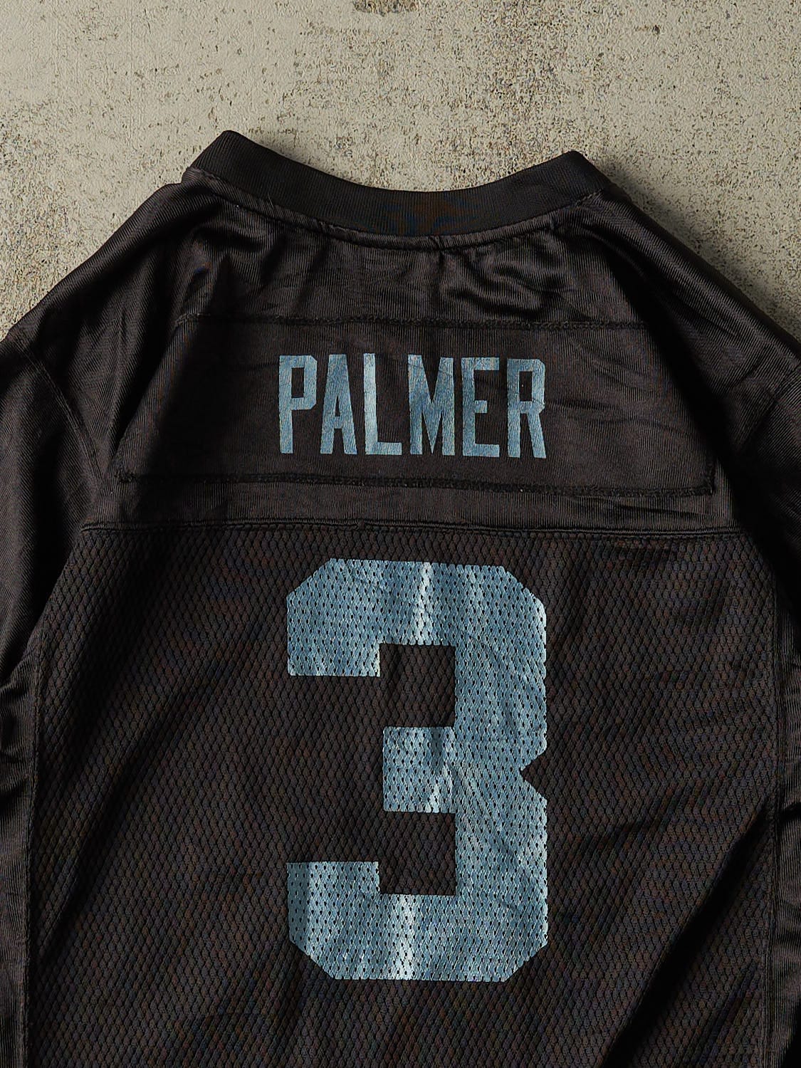 Vintage Y2K Black Oakland Raiders #3 Carson Palmer Football Jersey (S/M) - Image 4