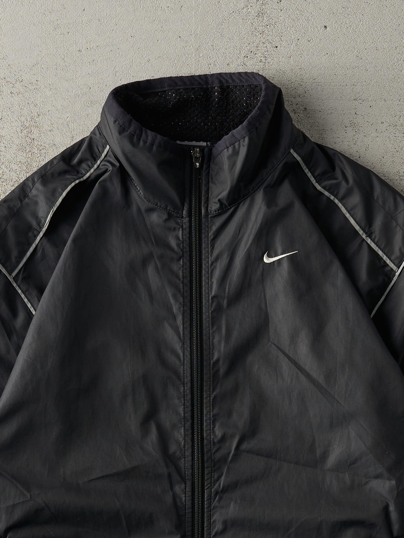 Vintage Y2K Black Nike Clima-Fit Windbreaker Jacket (M) - Image 3