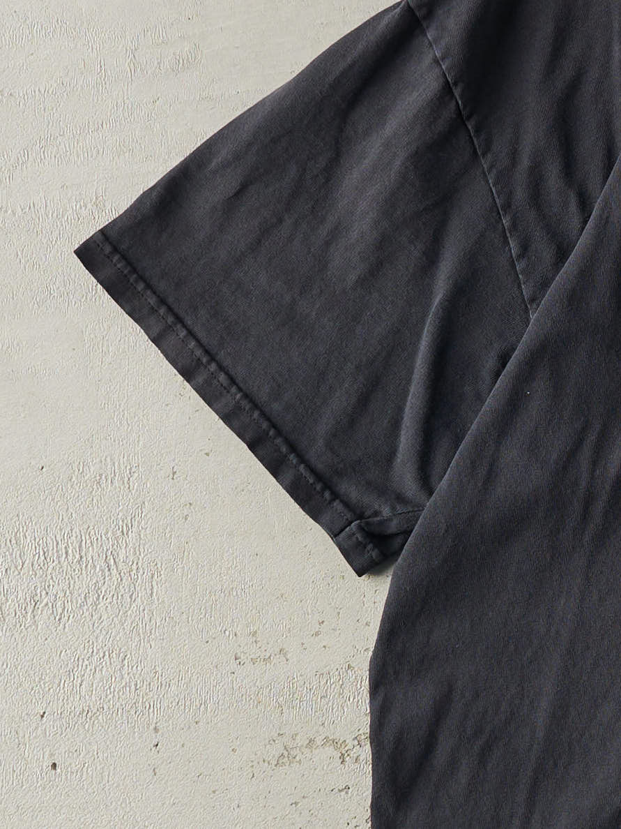 Vintage Y2K Black Nike Swoosh Embroidered Tee (L) - Image 3
