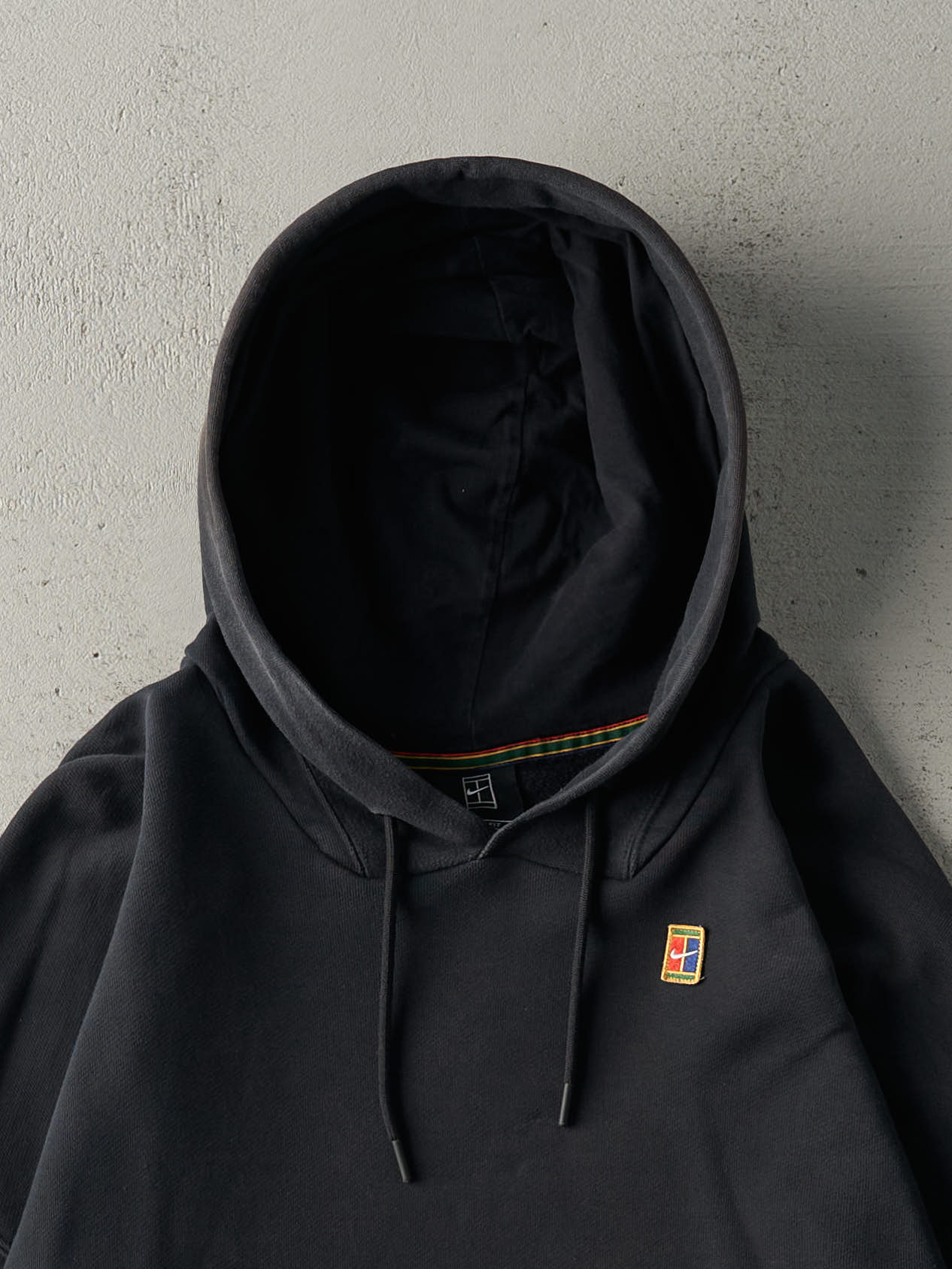 Vintage Y2K Black Nike Tennis Hoodie (L) - Image 2