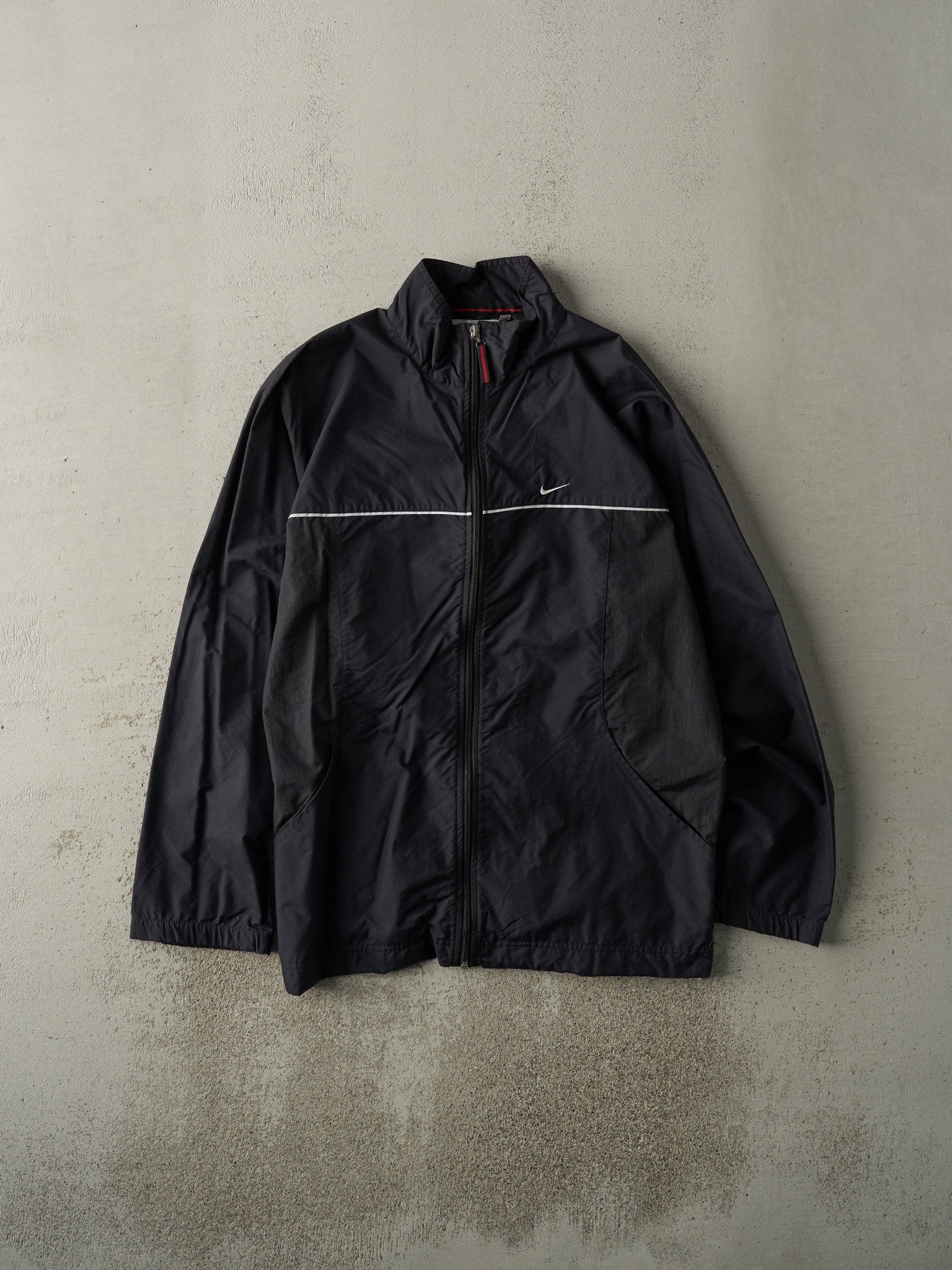 Vintage Y2K Black Nike Track Jacket (M)