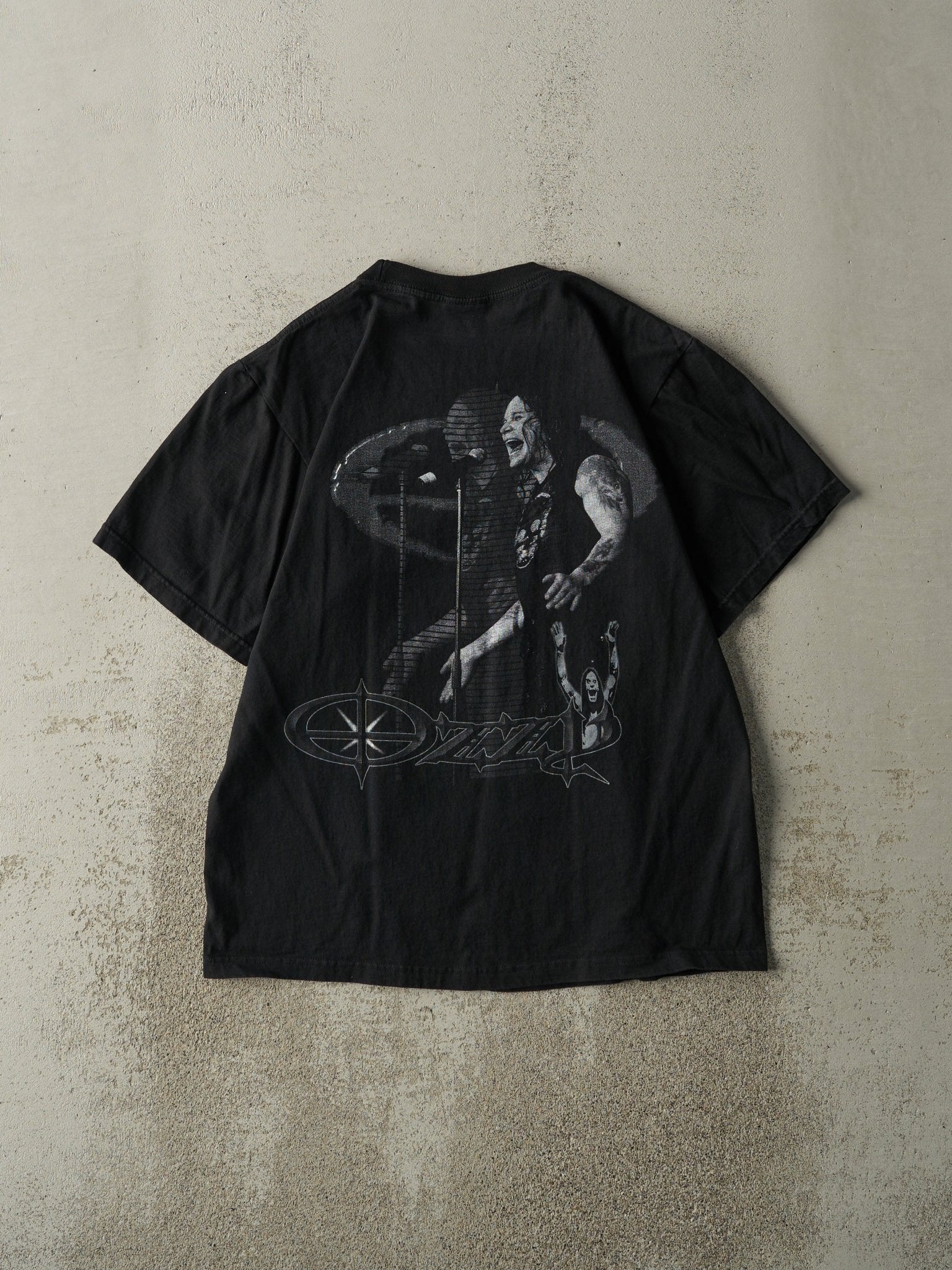 Vintage Y2K Black Ozzy Osbourne Bootleg Tee (M) - Image 2