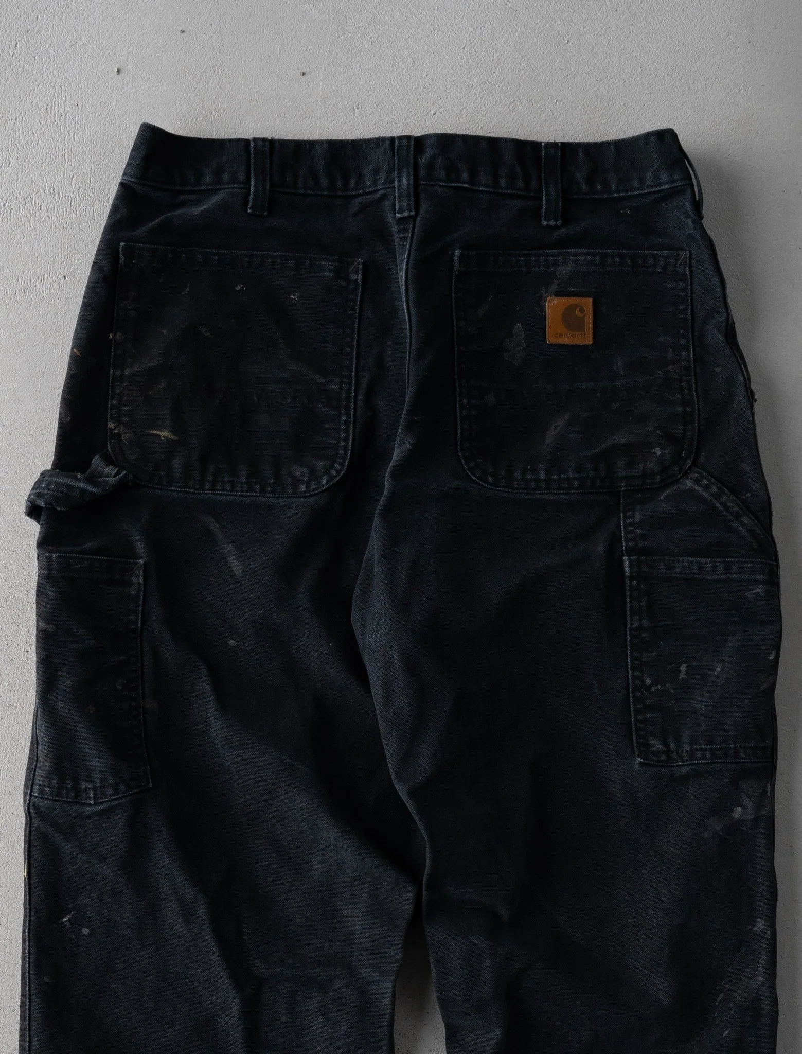 Vintage Y2K Black Paint Stained Carhartt Carpenter Pants (31 x 29) - Image 4
