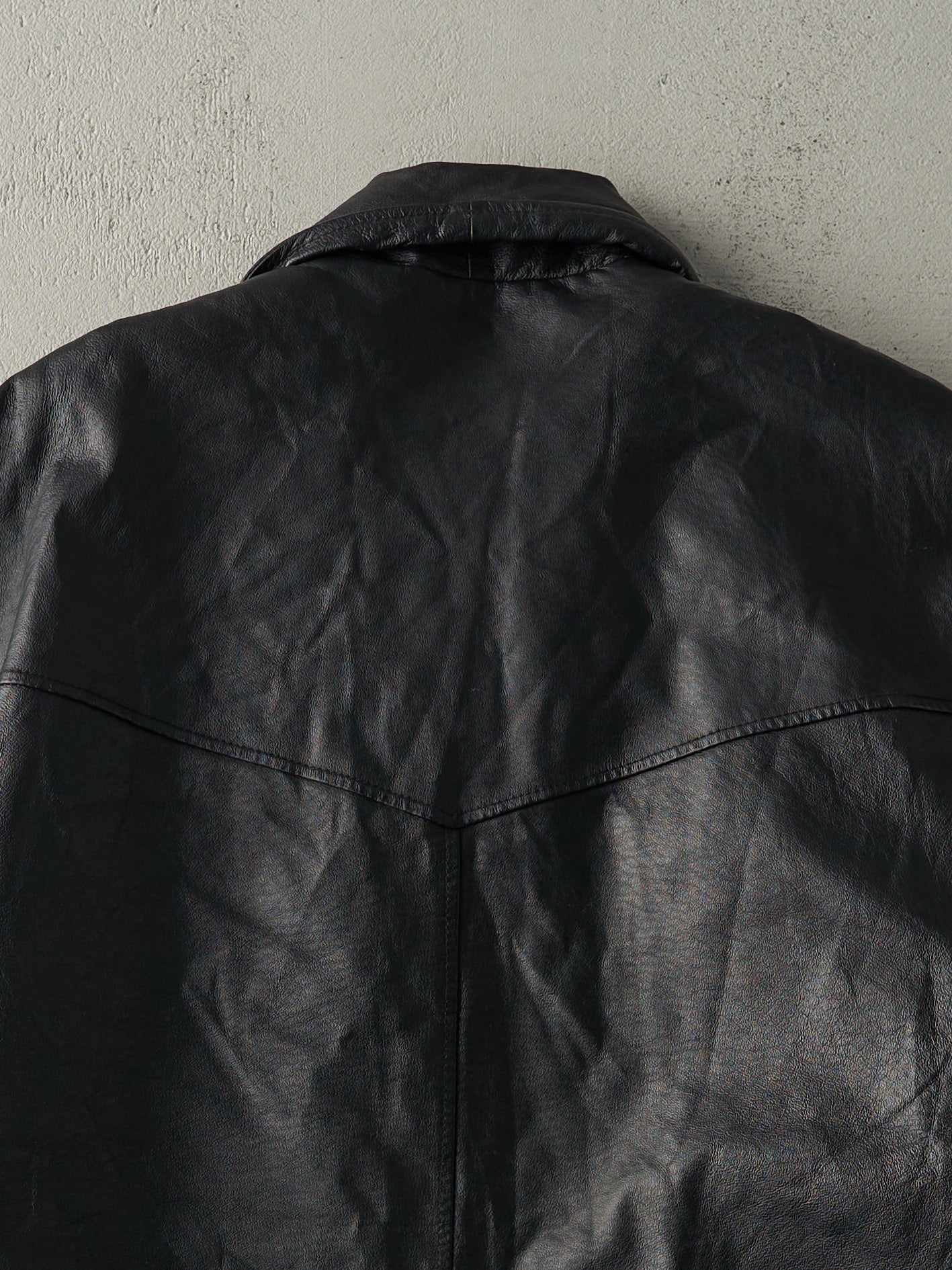 Vintage Y2K Black Pelle Cuir Leather Jacket (M/L) - Image 4