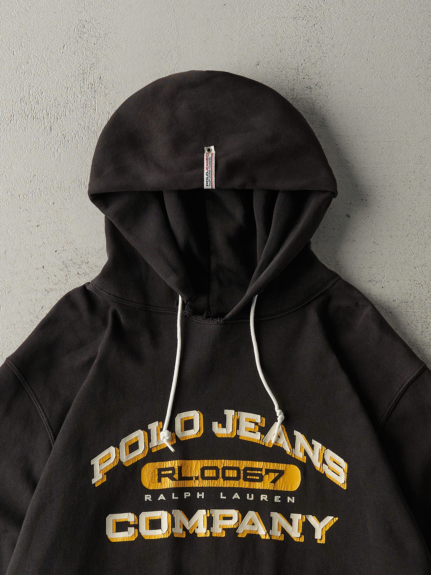 Vintage Y2K Black Polo Jeans Co Hoodie (L/XL) - Image 2