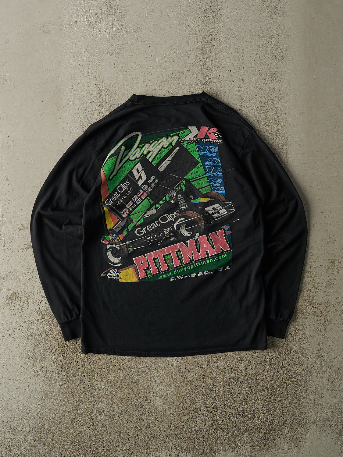 Vintage Y2K Black Daryn Pittman Racing Long Sleeve (M/L) - Image 2