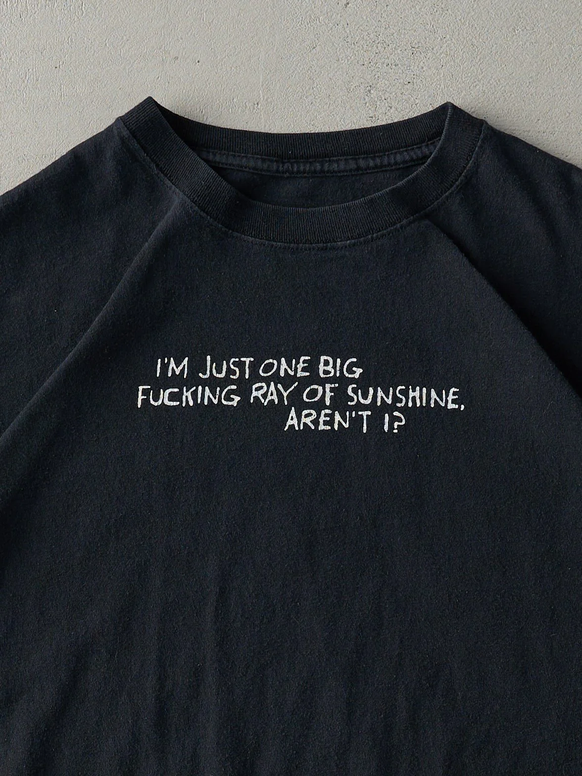 Vintage Y2K Black "Ray Of Sunshine" Tee (M/L) - Image 2