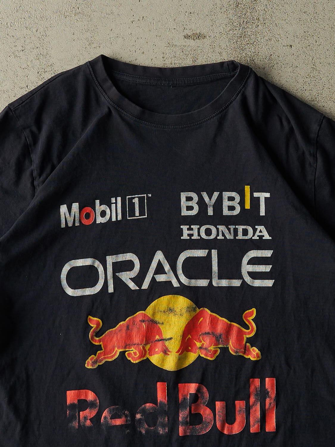 Vintage Y2K Black Red Bull F1 Racing Tee (L/XL) - Image 3