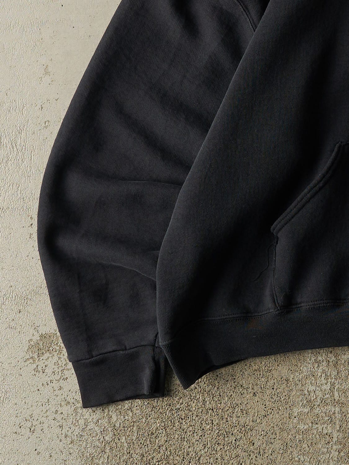 Vintage Y2K Black Russell Athletic Blank Hoodie (XL/XXL) - Image 3