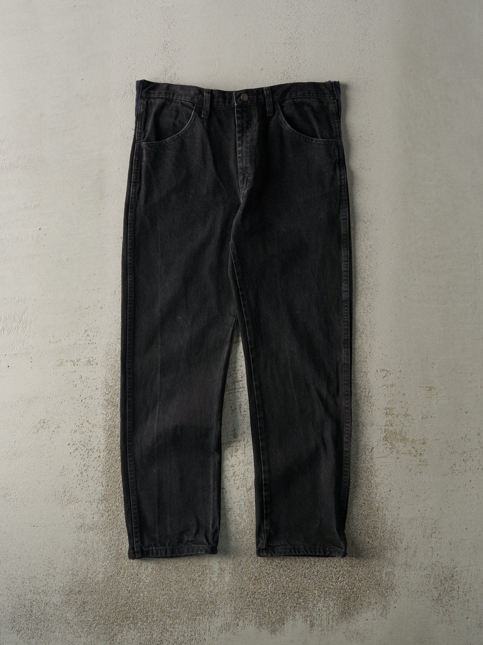 Vintage Y2K Black Rustler Denim Pants (34x30)