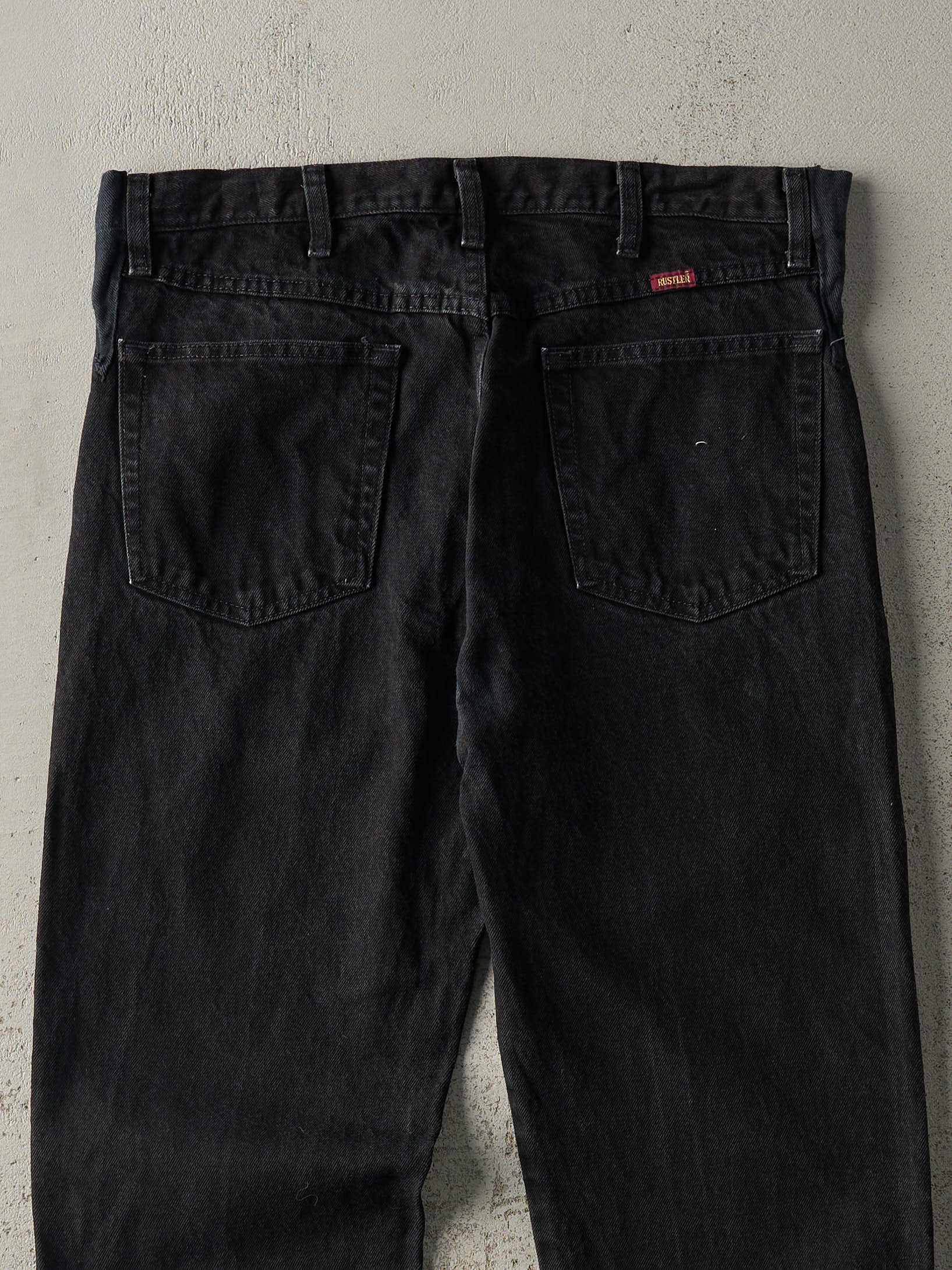 Vintage Y2K Black Rustler Denim Pants (34x30) - Image 4