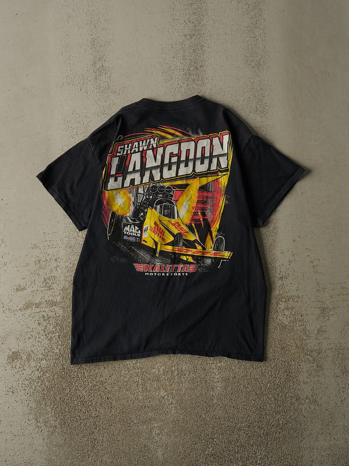 Vintage Y2K Black Shawn Langdon Racing Tee (L) - Image 2