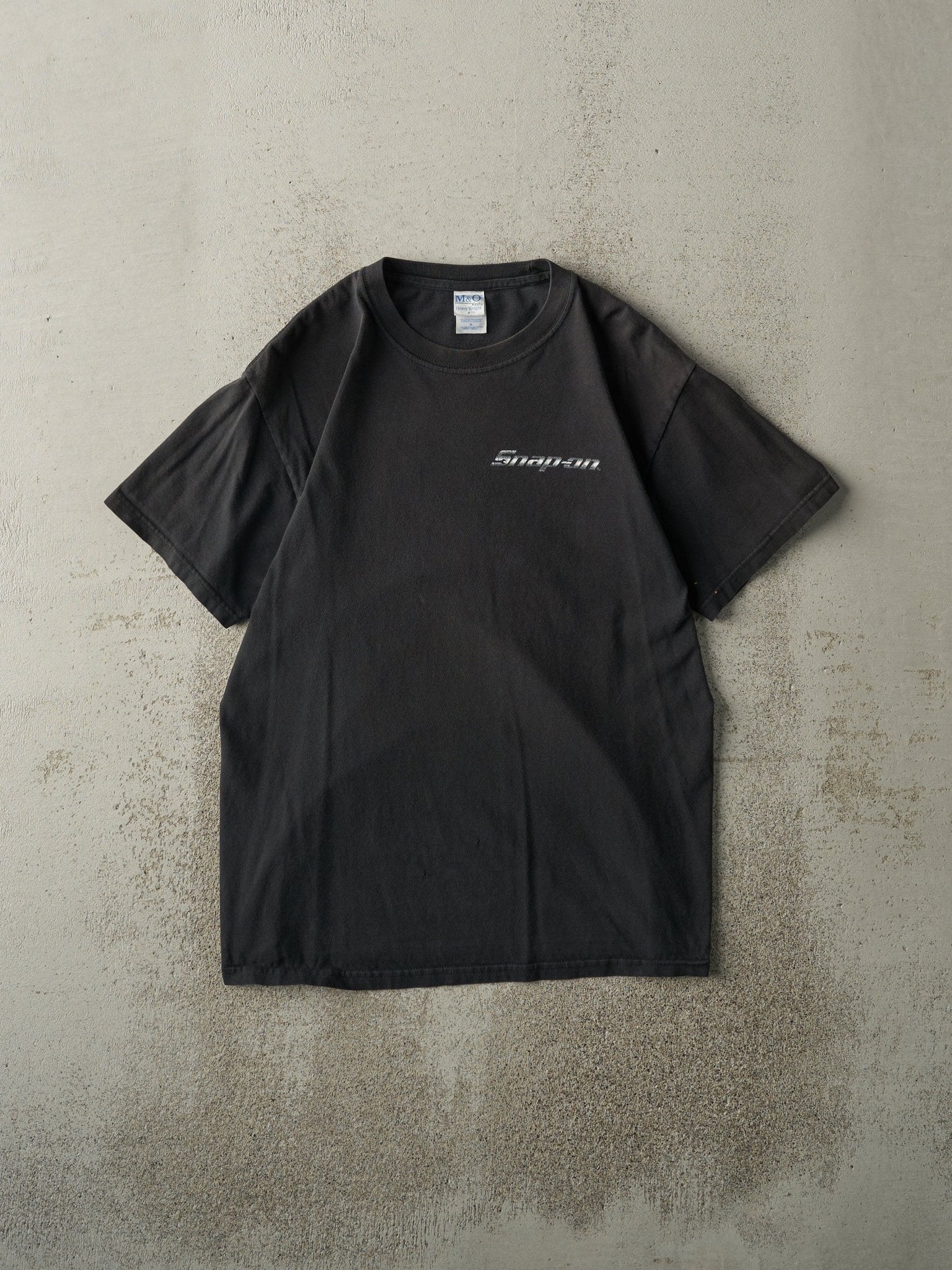 Vintage Y2K Black Snap On Racing Tee (S) - Image 2