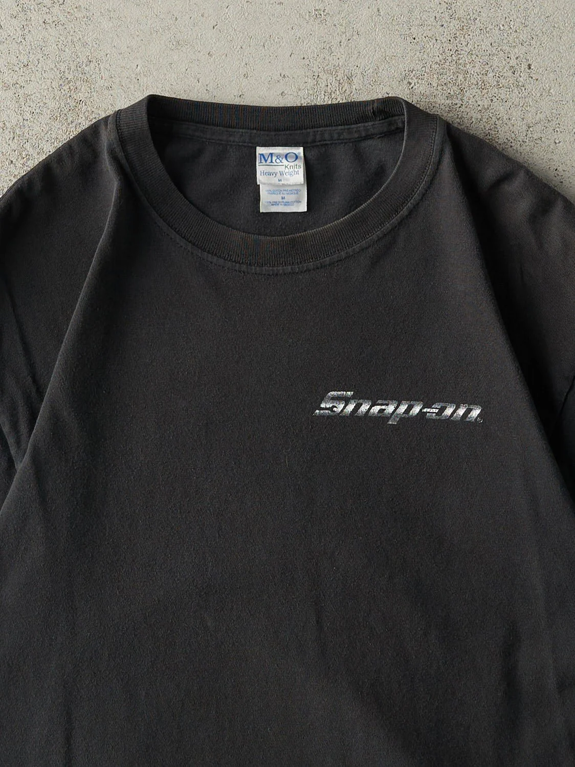 Vintage Y2K Black Snap On Racing Tee (S) - Image 3