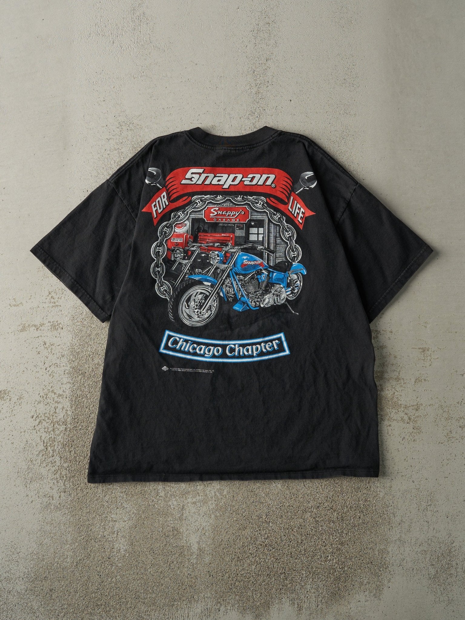 Vintage Y2K Black Snap-On Tools Tee (L) - Image 2