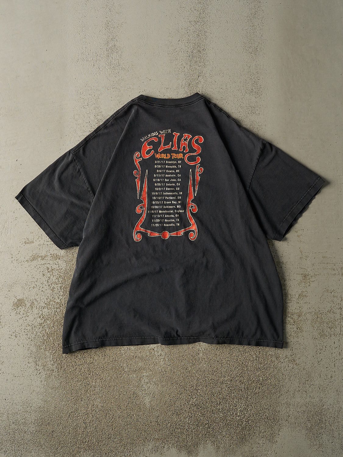 Vintage Y2K Black WWE Walking With Elias Tee (XL/XXL) - Image 2