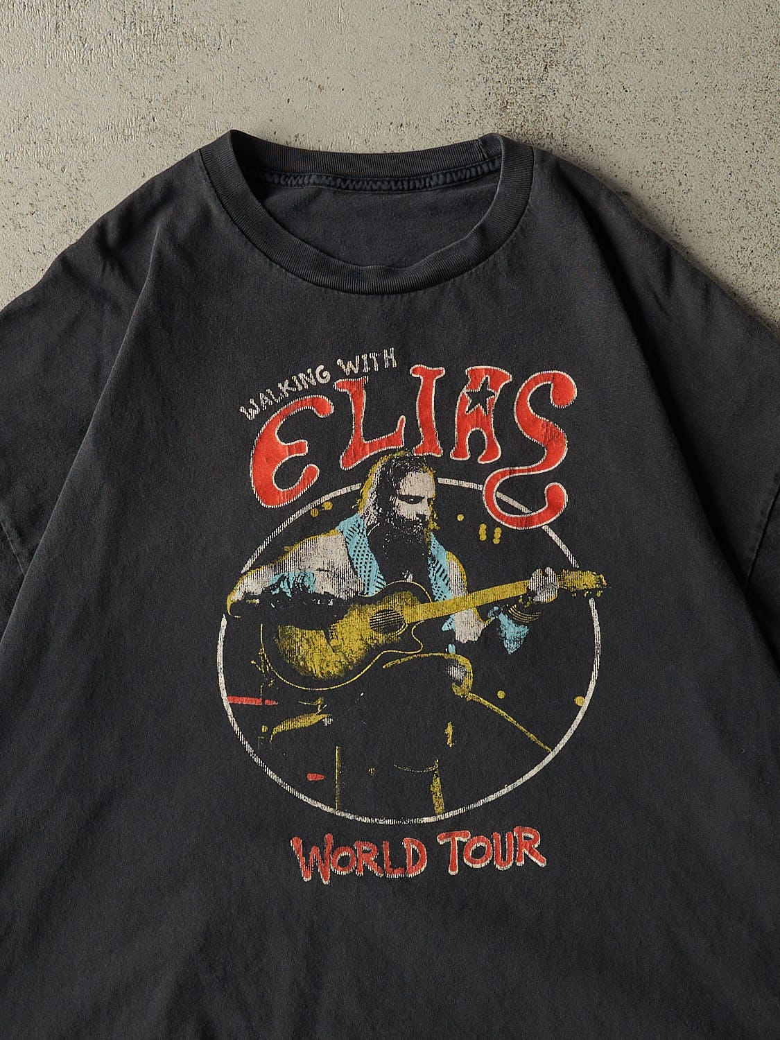Vintage Y2K Black WWE Walking With Elias Tee (XL/XXL) - Image 3