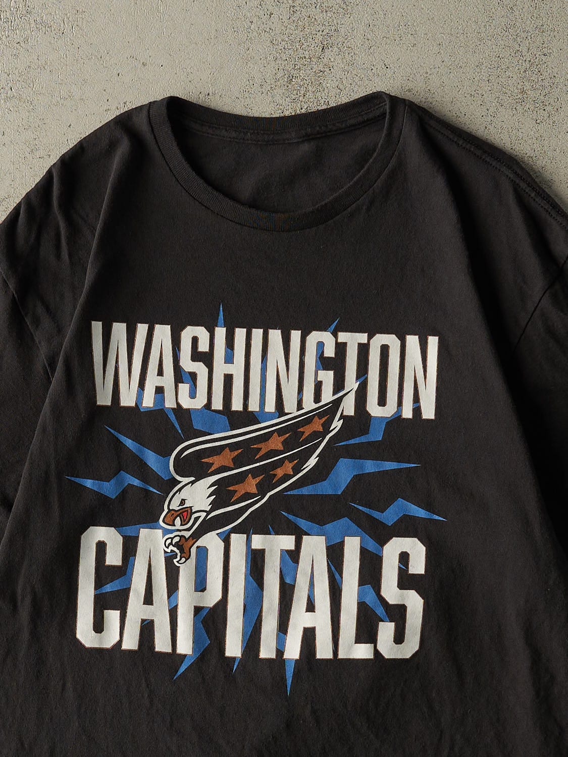 Vintage Y2K Black Washington Capitals Tee (L/XL) - Image 2