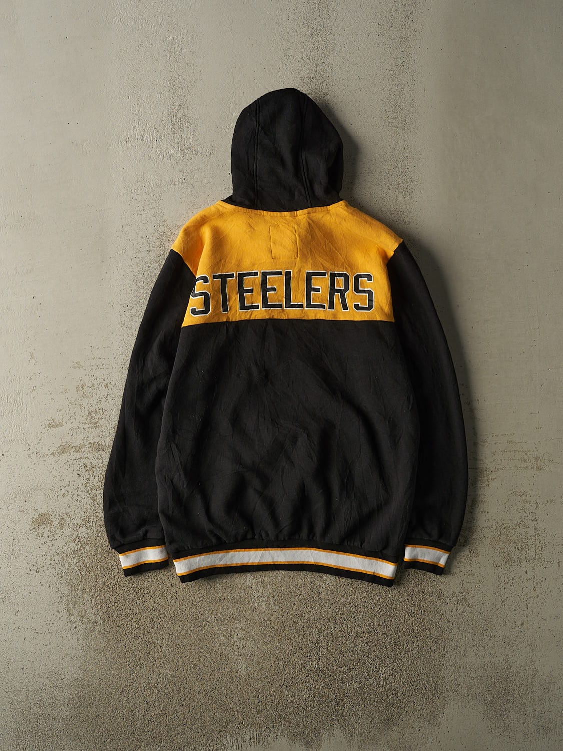 Vintage Y2K Black & Yellow Pittsburgh Steelers Hoodie (L) - Image 2