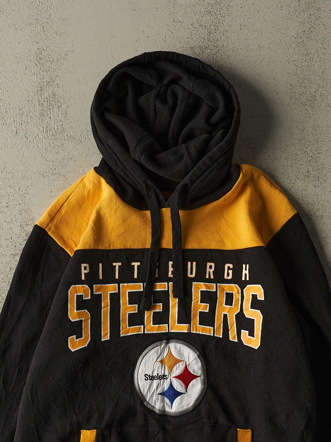Vintage Y2K Black & Yellow Pittsburgh Steelers Hoodie (L) - Image 3