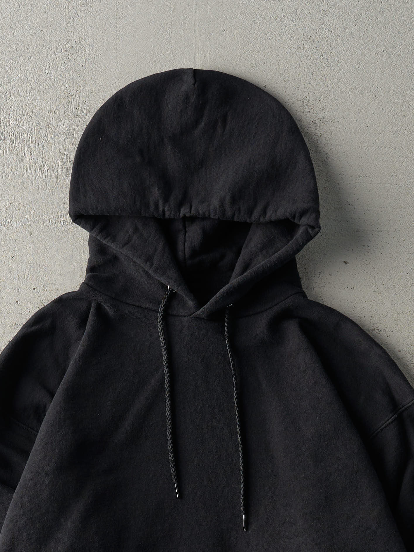 Vintage Y2K Black Blank Hoodie (M) - Image 2