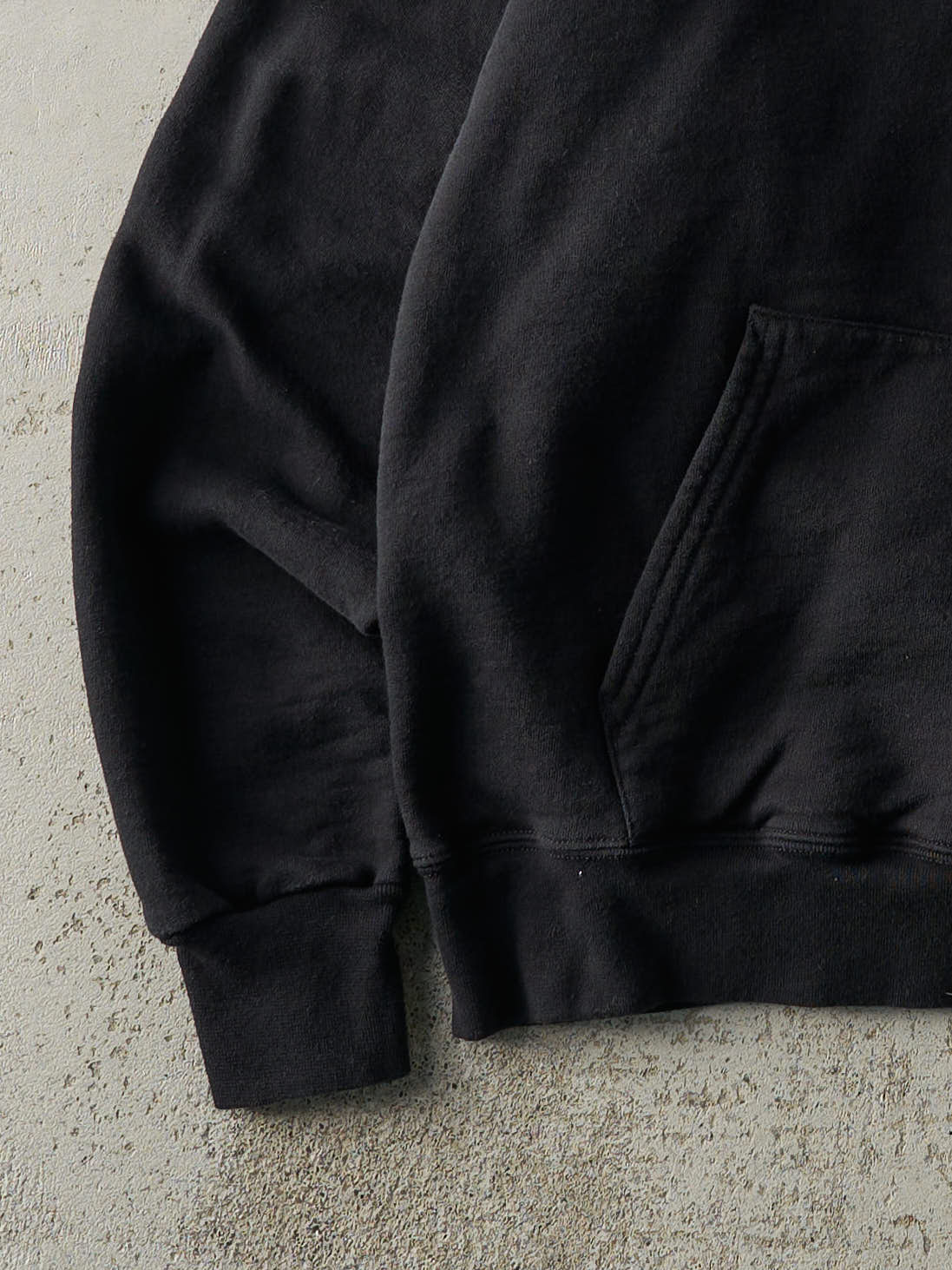 Vintage Y2K Black Blank Hoodie (M) - Image 3