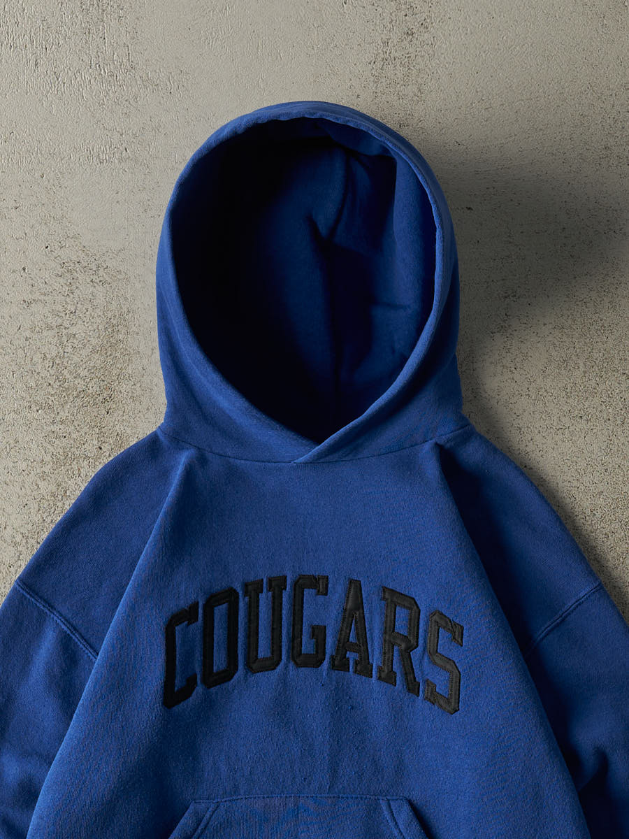Vintage Y2K Blue Cougars Embroidered Russell Athletics Hoodie (XS/S) - Image 2